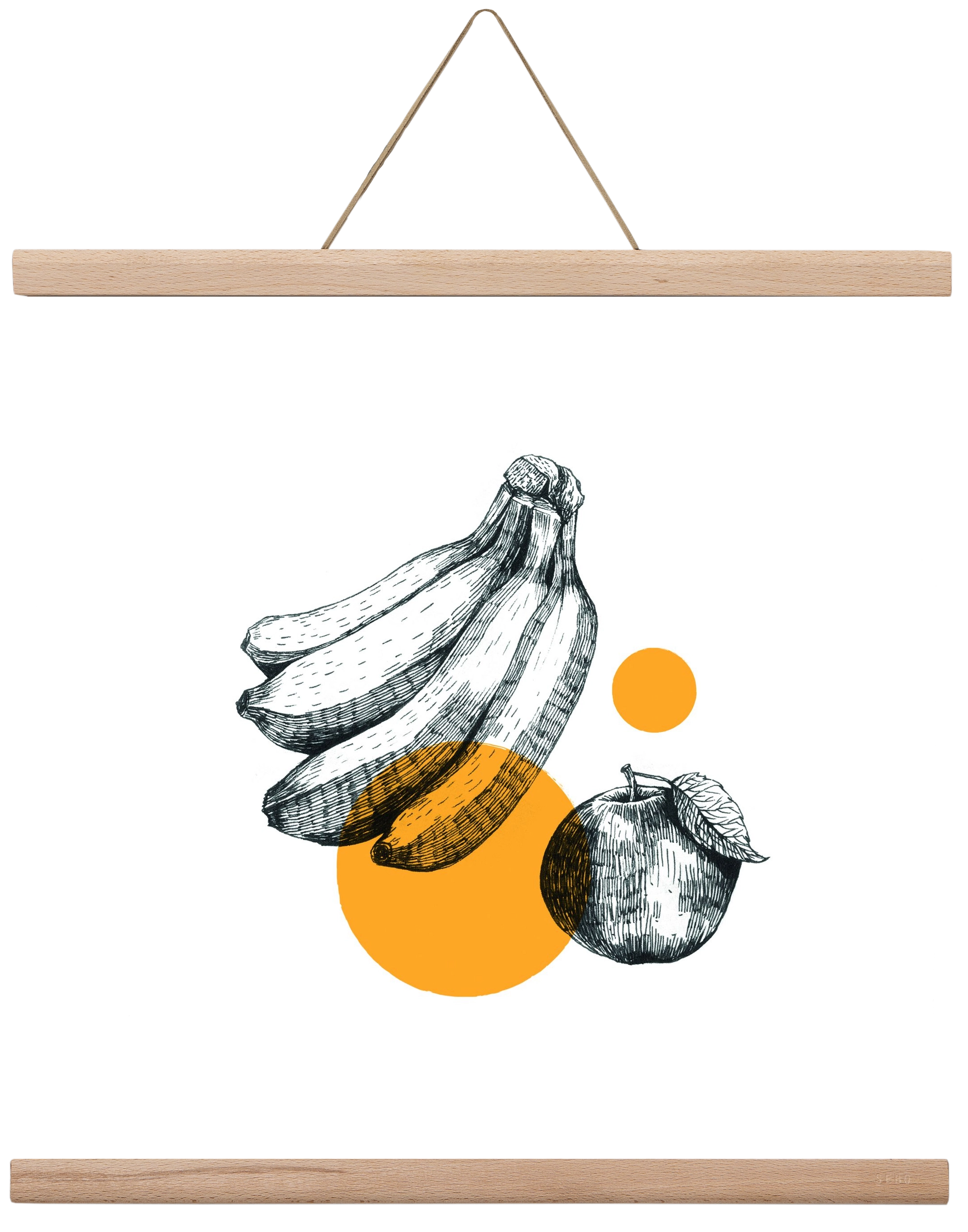 Fruits , 40x40 cm (40x40 cm), Tölgy akasztó