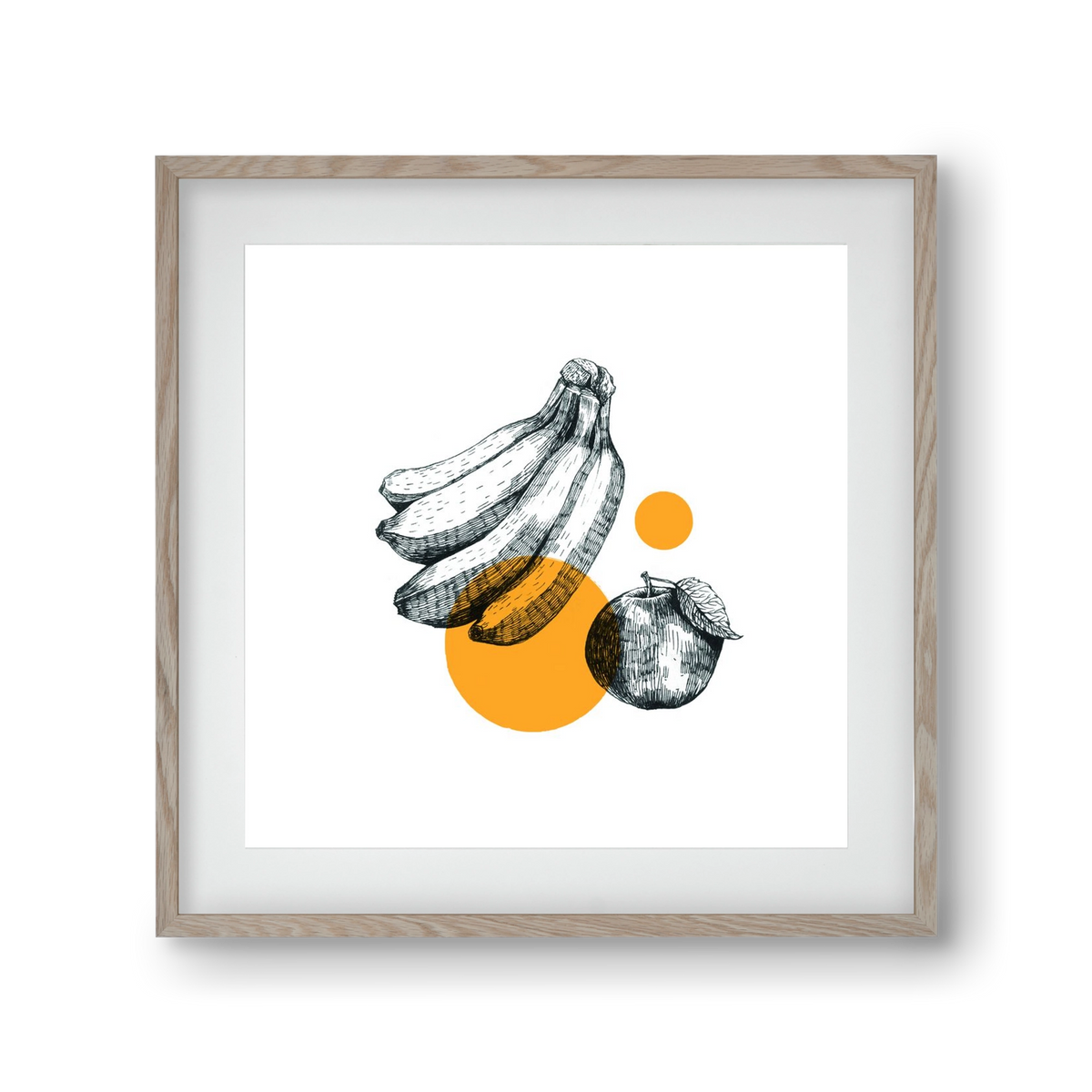 Fruits , 30x30 cm (20x20 cm), Tölgy keret, paszpartuval