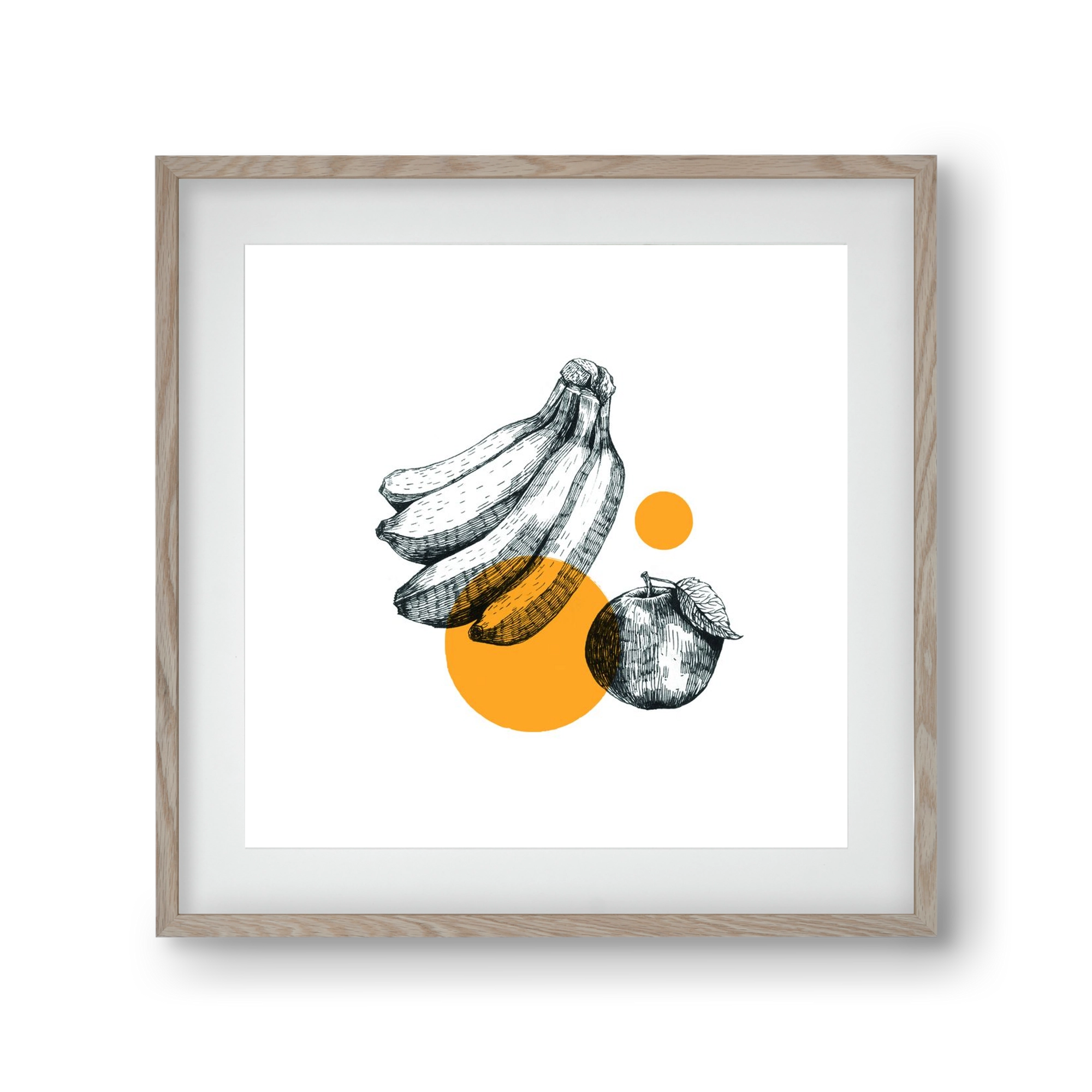 Fruits , 30x30 cm (20x20 cm), Tölgy keret, paszpartuval