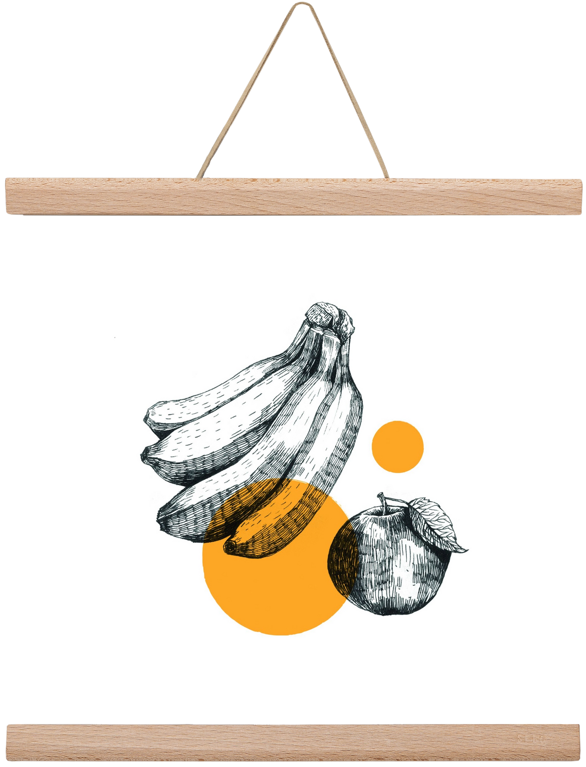 Fruits , 30x30 cm (30x30 cm), Tölgy akasztó