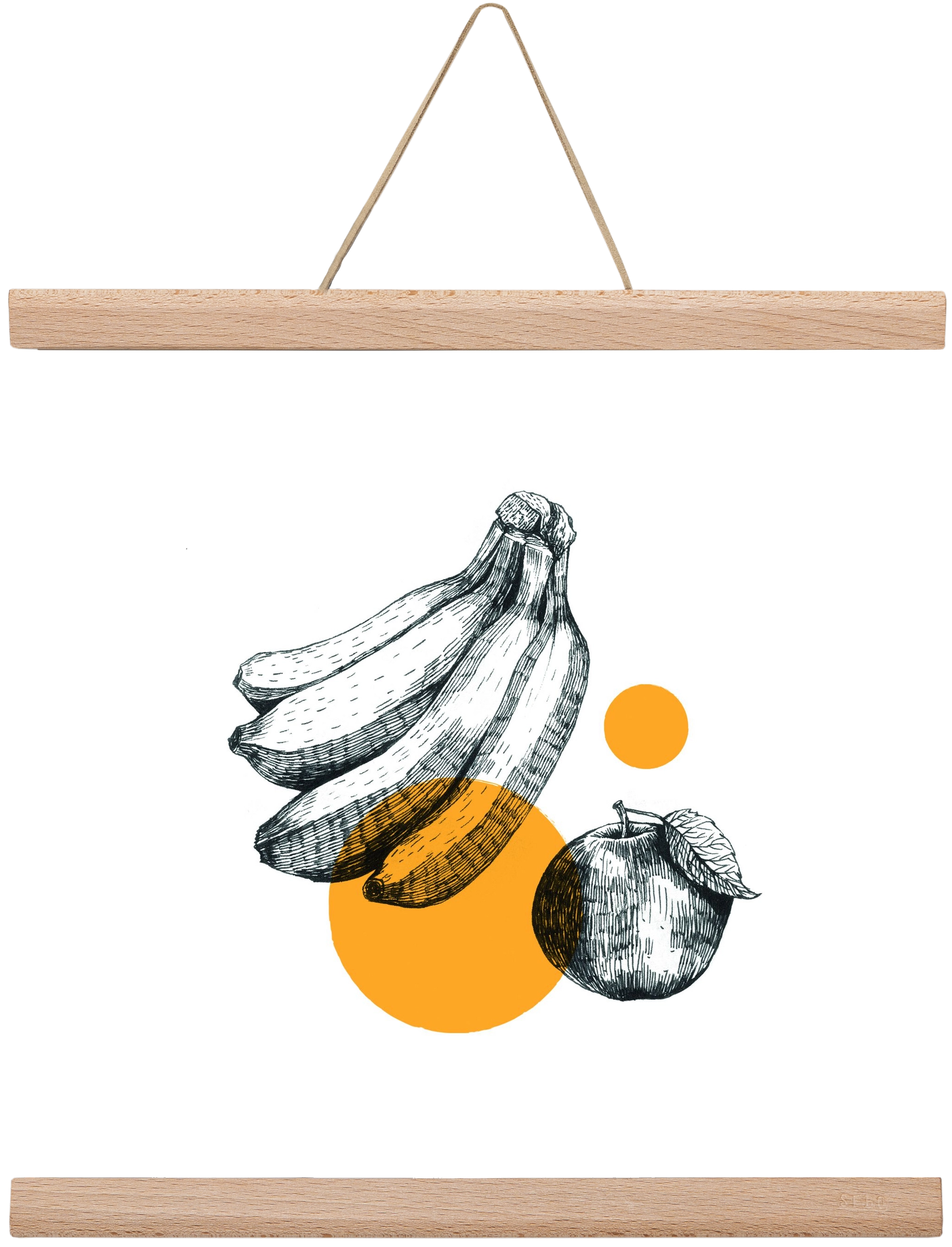 Fruits , 30x30 cm (30x30 cm), Tölgy akasztó