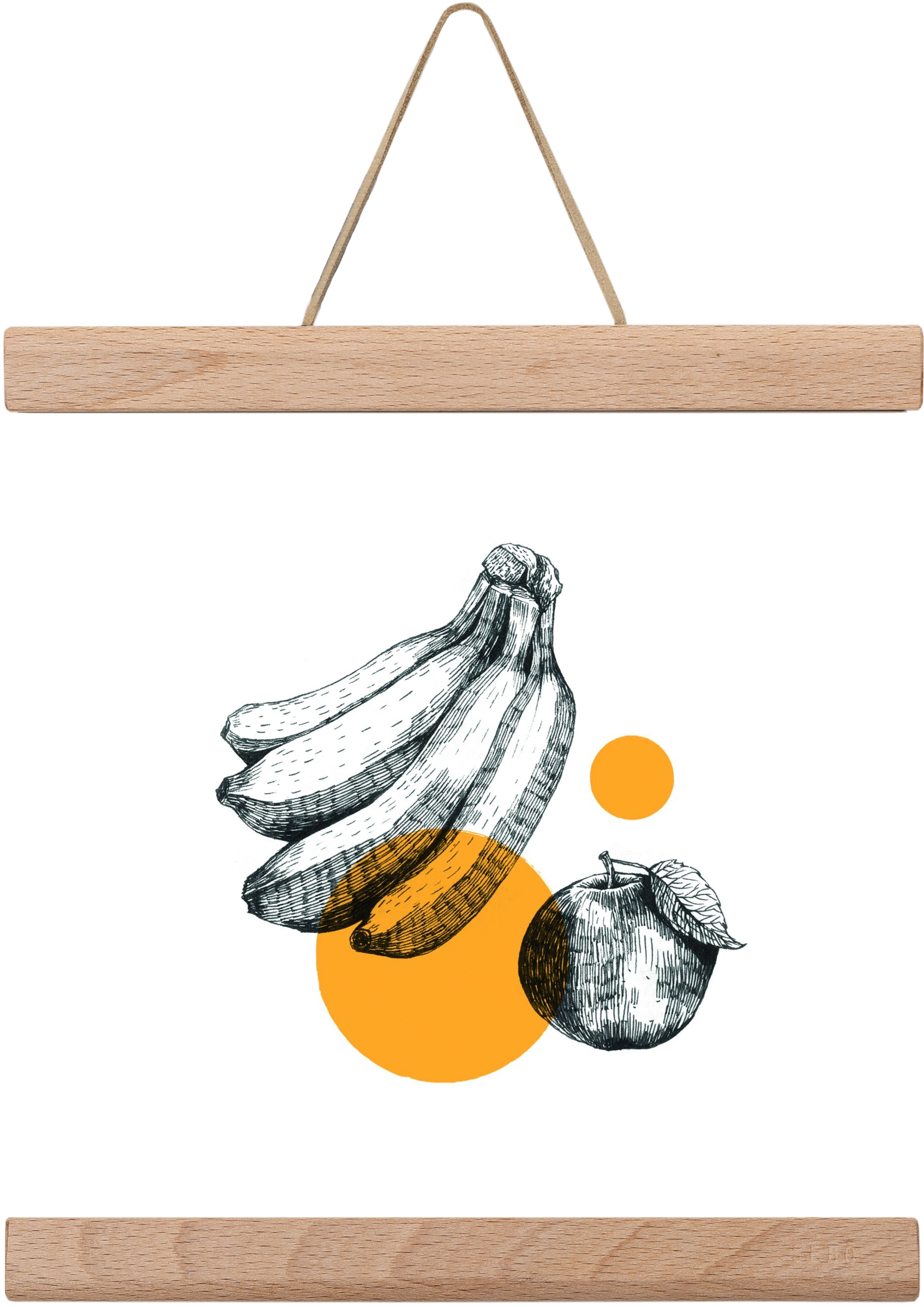 Fruits , 20x20 cm (20x20 cm), Tölgy akasztó