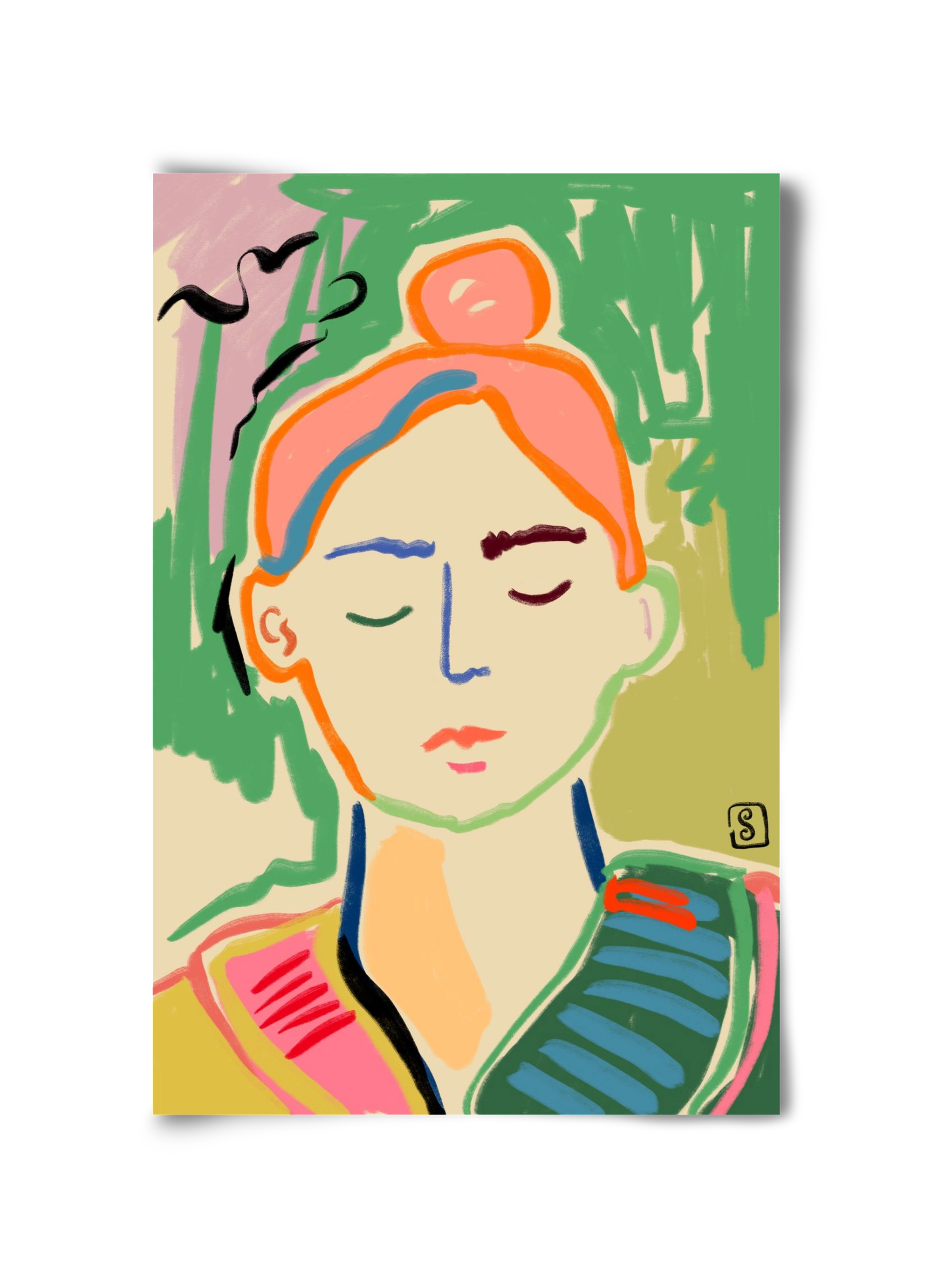 MEDITATION, 30x45 cm, Keret nélkül