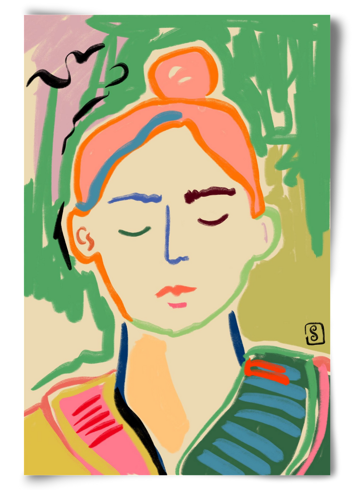 MEDITATION, 60x90 cm, Keret nélkül