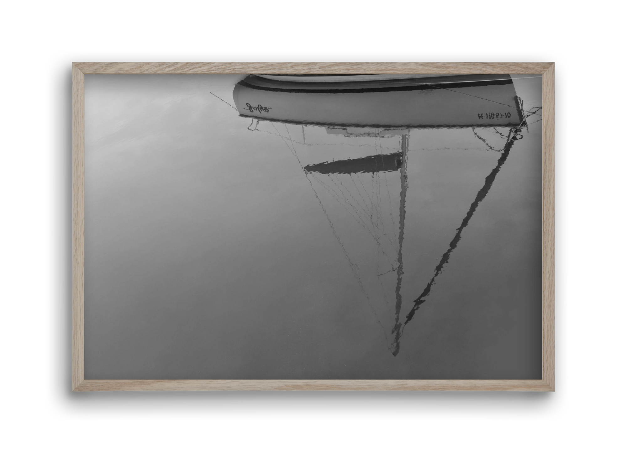 Sailing , 45x30 cm (45x30 cm), Tölgy keret