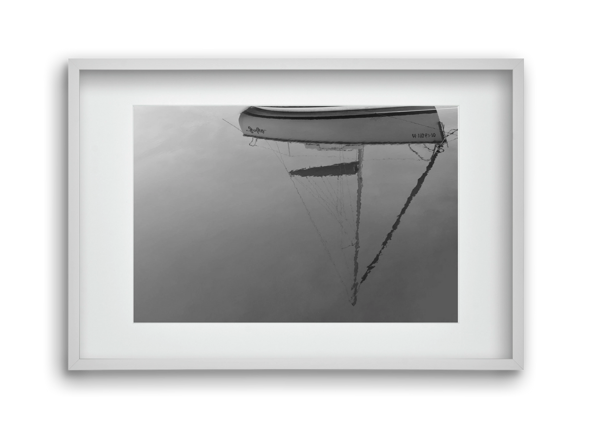 Sailing , 45x30 cm (30x20 cm), Fehér keret, paszpartuval