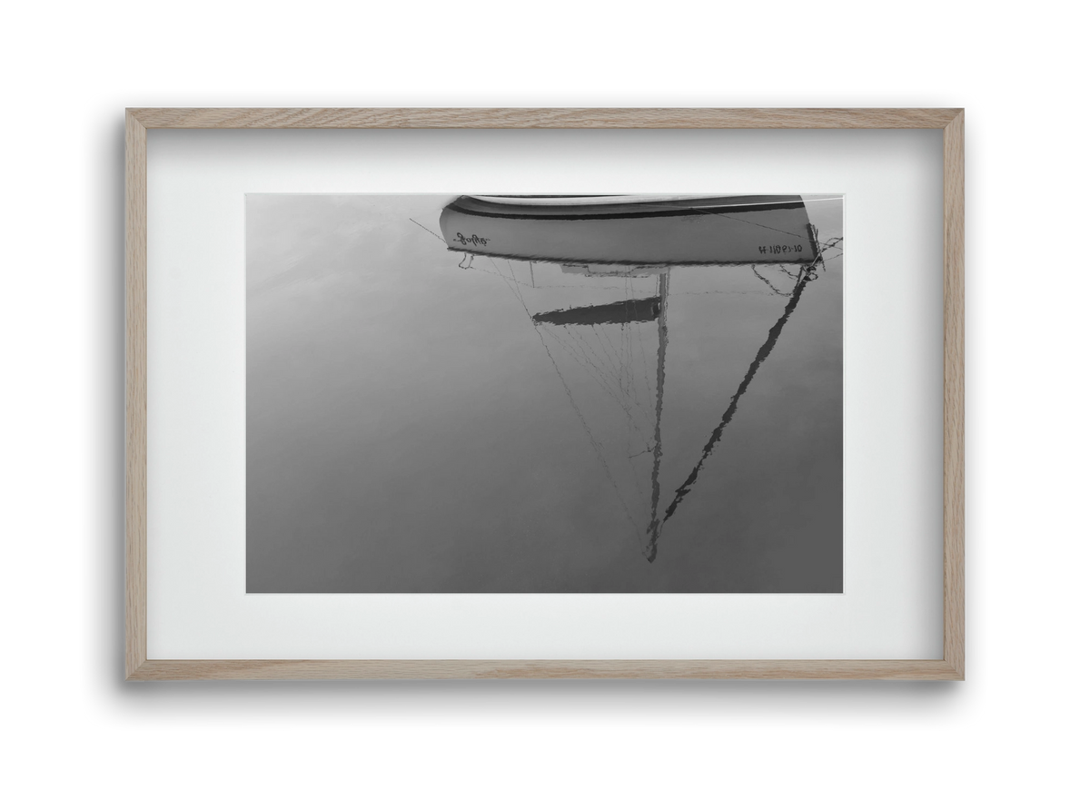 Sailing , 45x30 cm (30x20 cm), Tölgy keret, paszpartuval