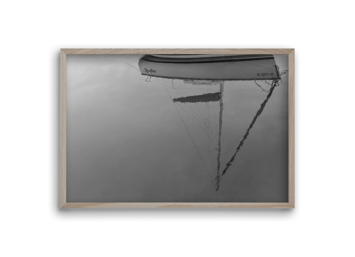 Sailing , 30x20 cm (30x20 cm), Tölgy keret