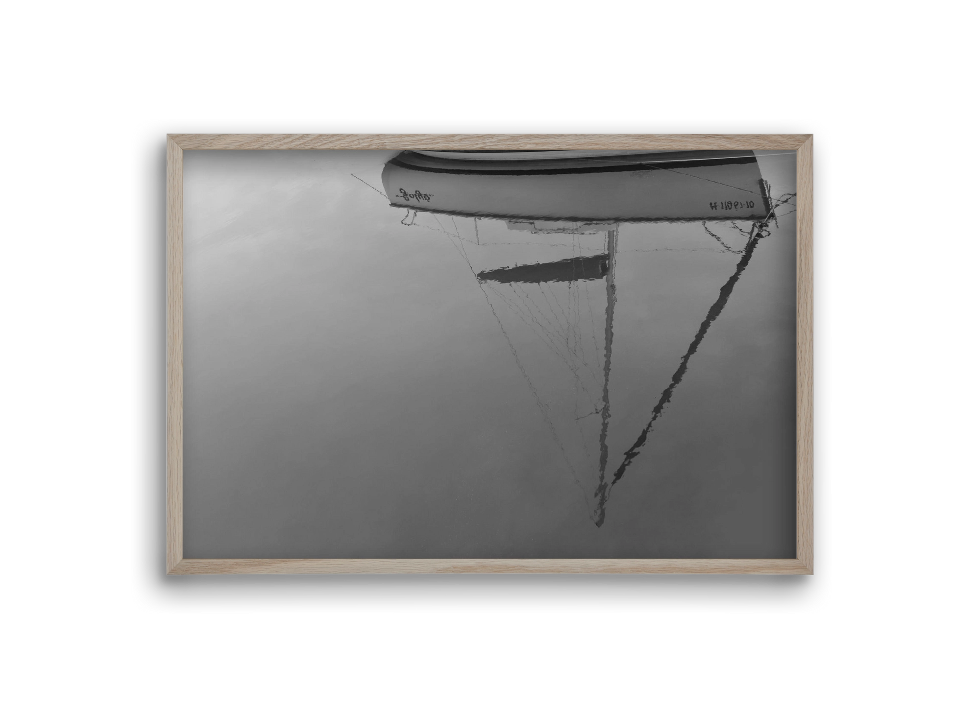 Sailing , 30x20 cm (30x20 cm), Tölgy keret