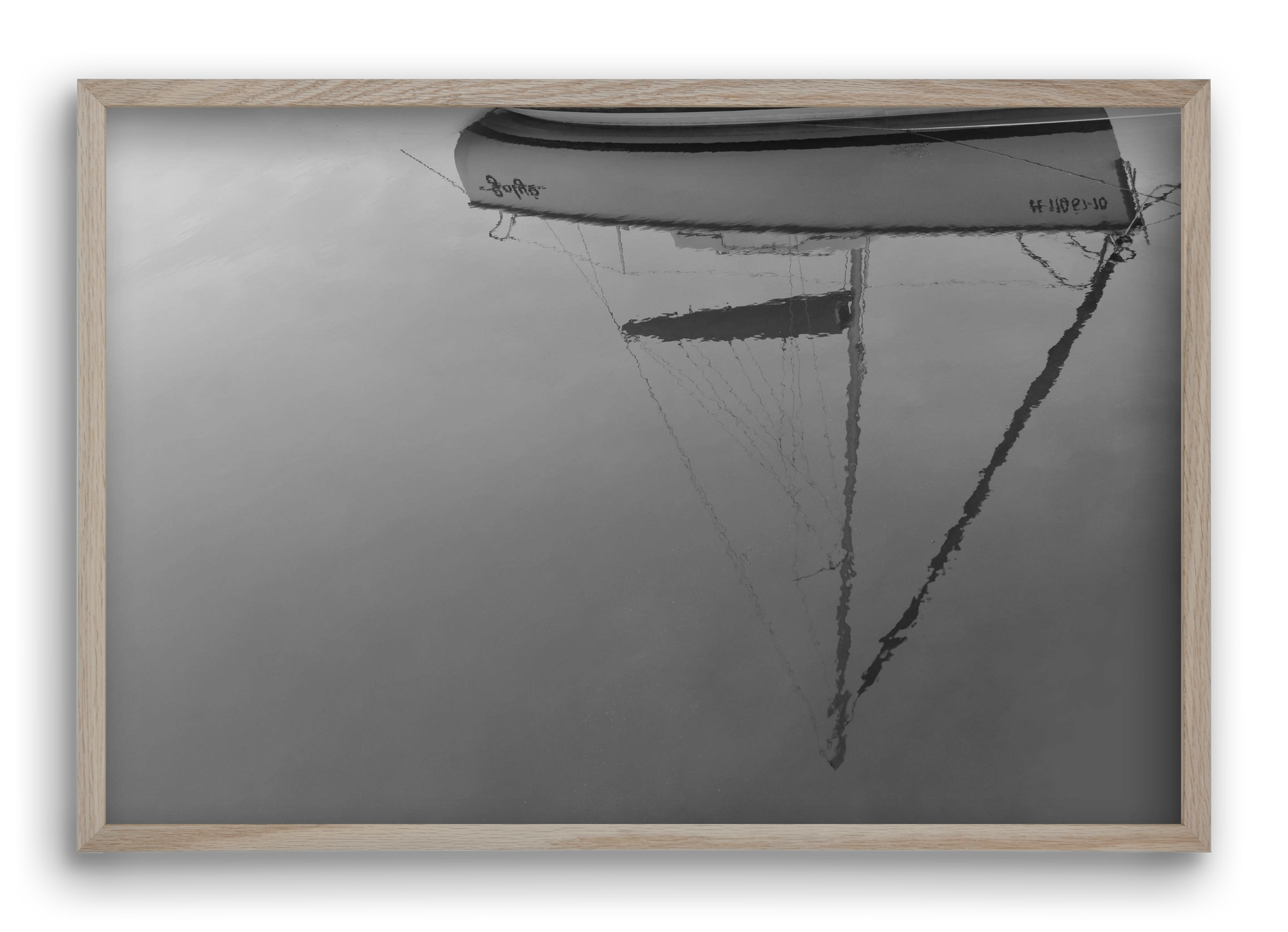 Sailing , 60x40 cm (60x40 cm), Tölgy keret