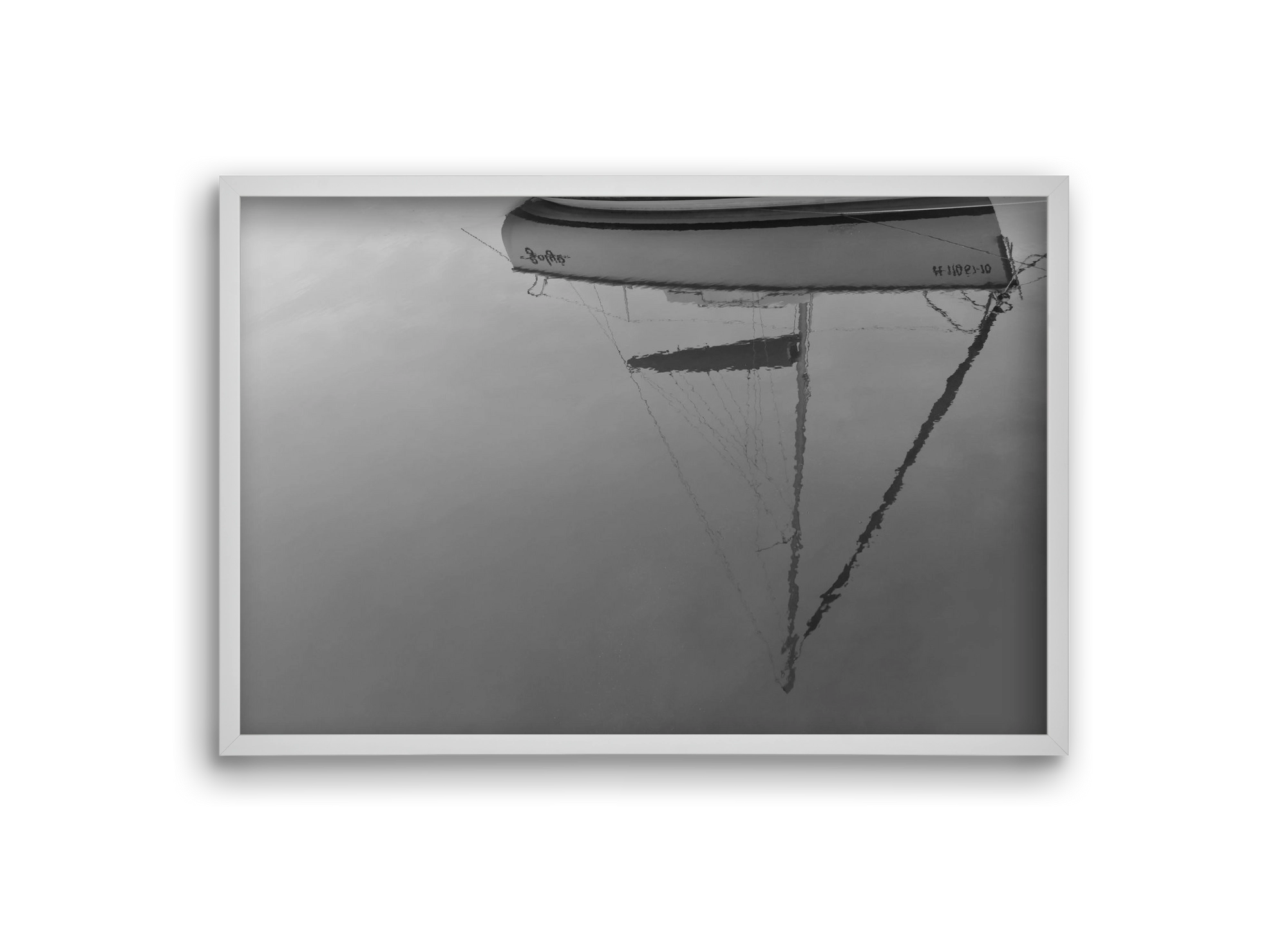 Sailing , 30x20 cm (30x20 cm), Fehér keret