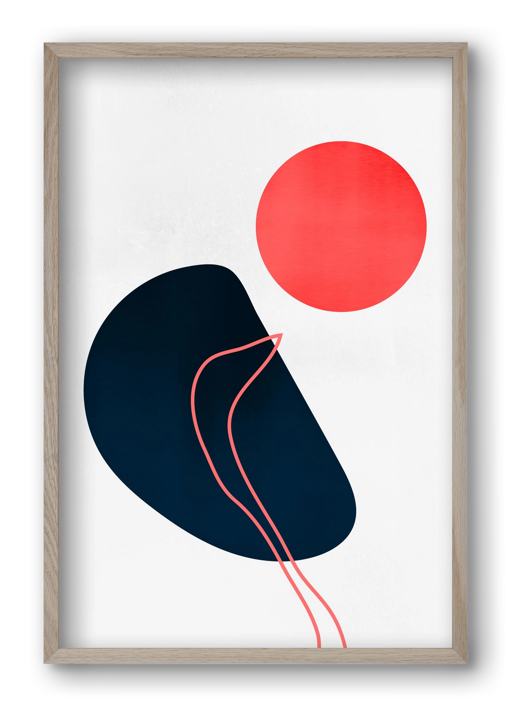 Abstracta No. 7, 40x60 cm (40x60 cm), Tölgy keret