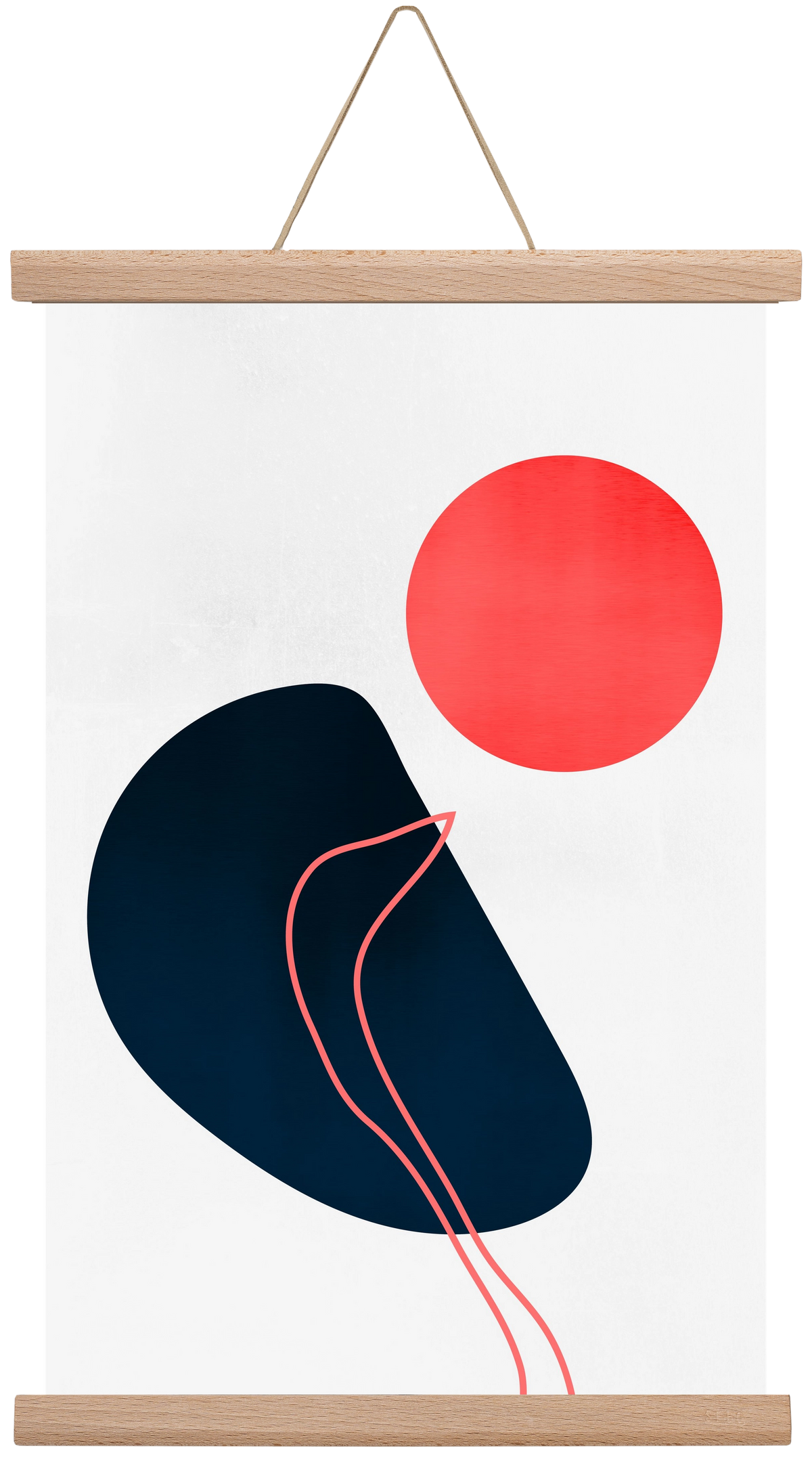 Abstracta No. 7, 30x45 cm (30x45 cm), Tölgy akasztó