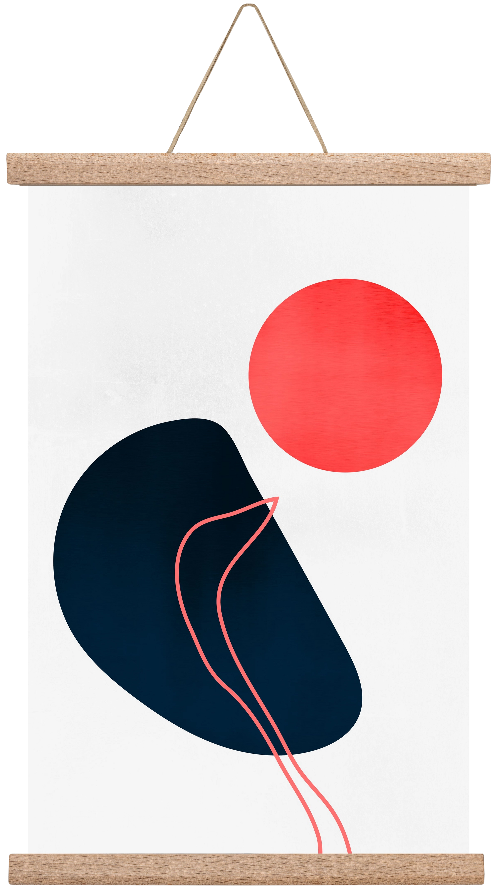 Abstracta No. 7, 30x45 cm (30x45 cm), Tölgy akasztó