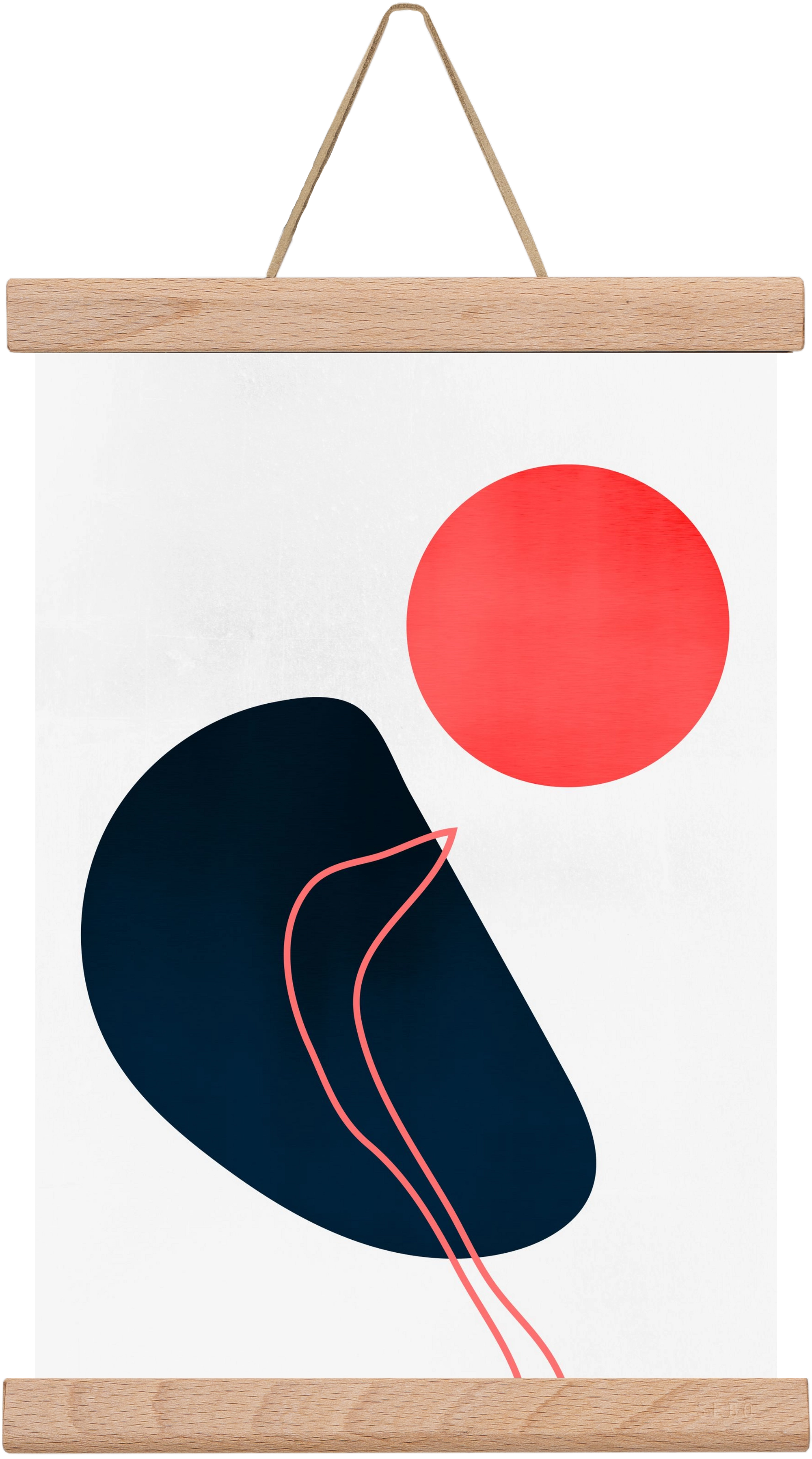 Abstracta No. 7, 20x30 cm (20x30 cm), Tölgy akasztó