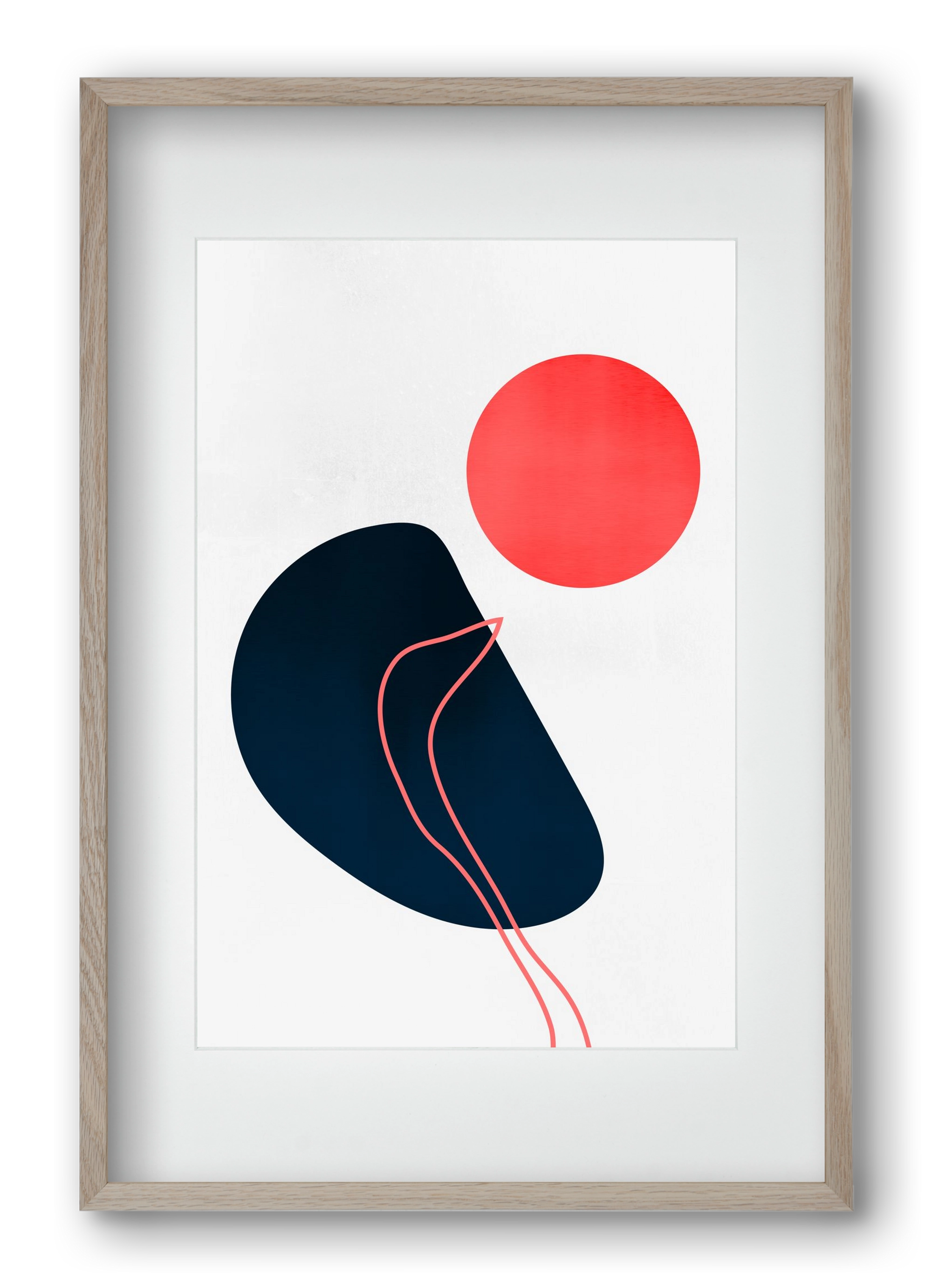 Abstracta No. 7, 40x60 cm (30x45 cm), Tölgy keret, paszpartuval