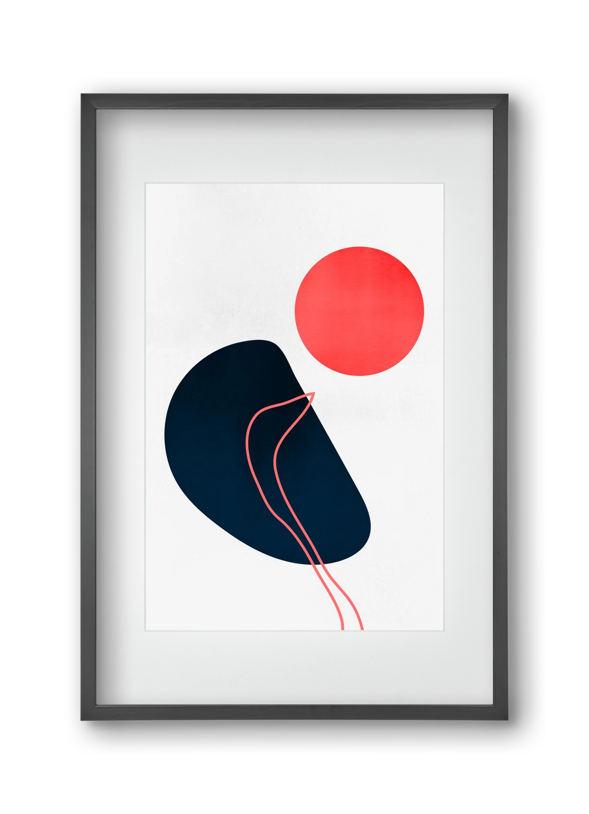 Abstracta No. 7, 30x45 cm (20x30 cm), Fekete keret, paszpartuval