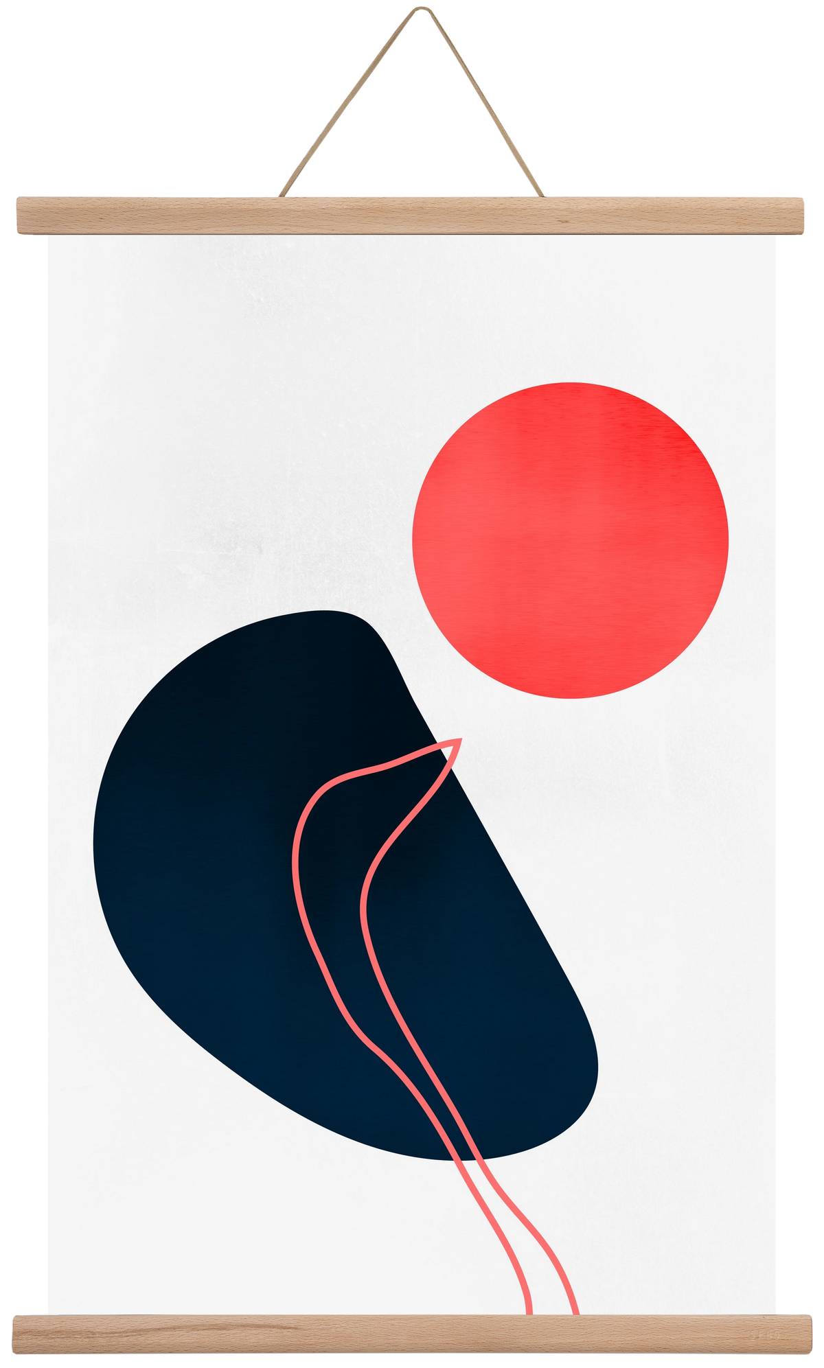 Abstracta No. 7, 40x60 cm (40x60 cm), Tölgy akasztó