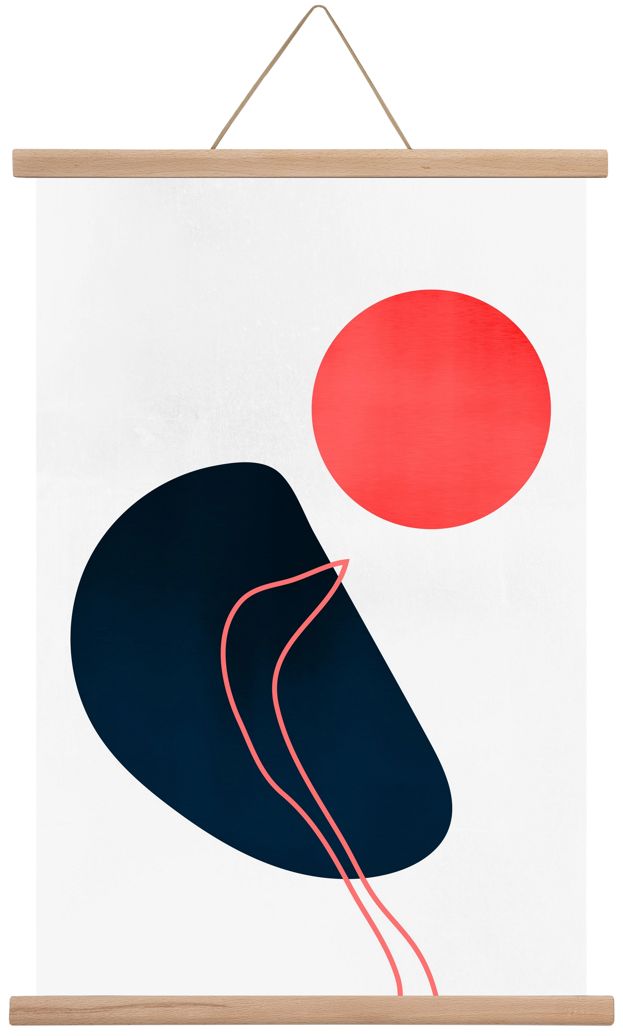 Abstracta No. 7, 40x60 cm (40x60 cm), Tölgy akasztó