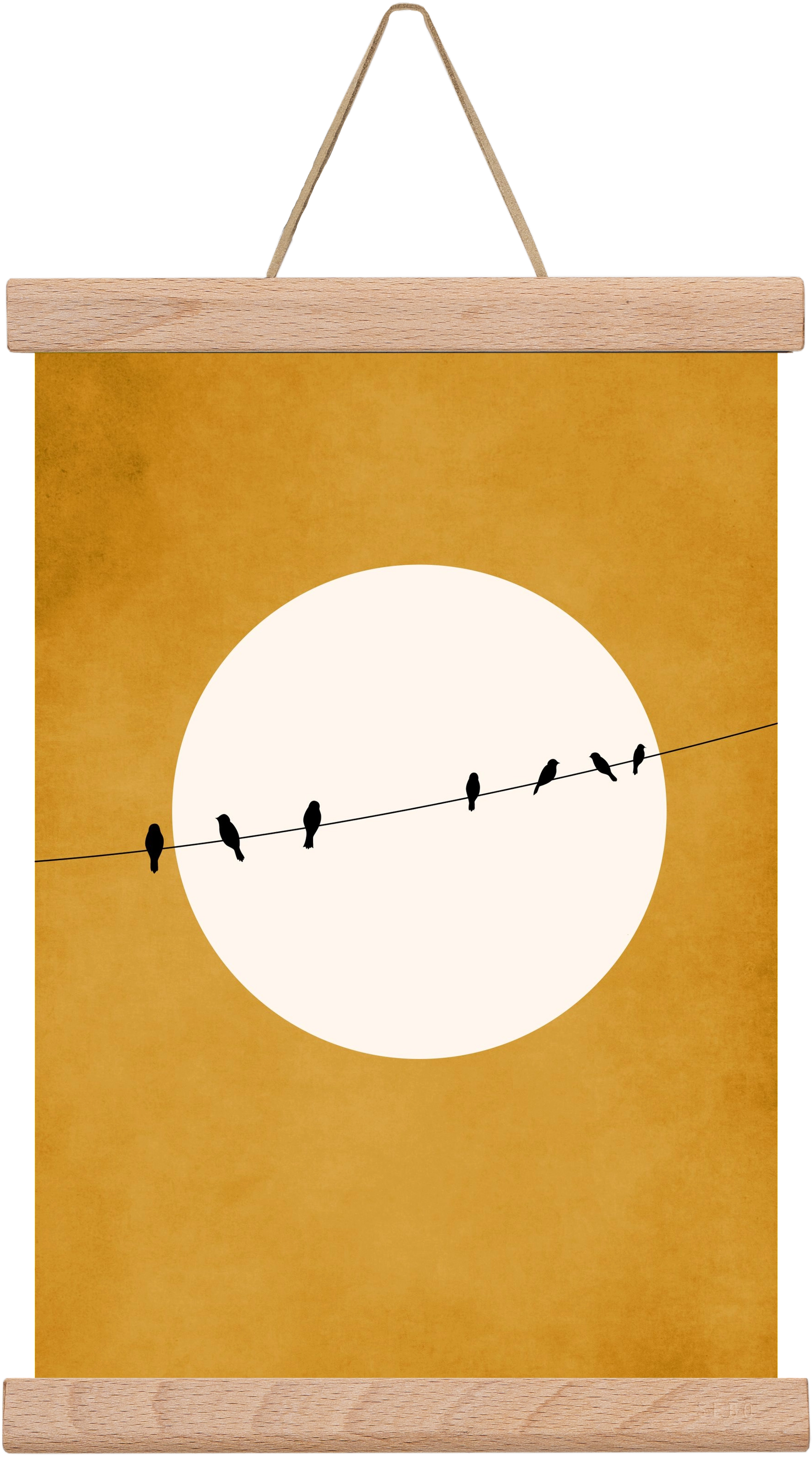 Chirping and Chilling at Night, 20x30 cm (20x30 cm), Tölgy akasztó