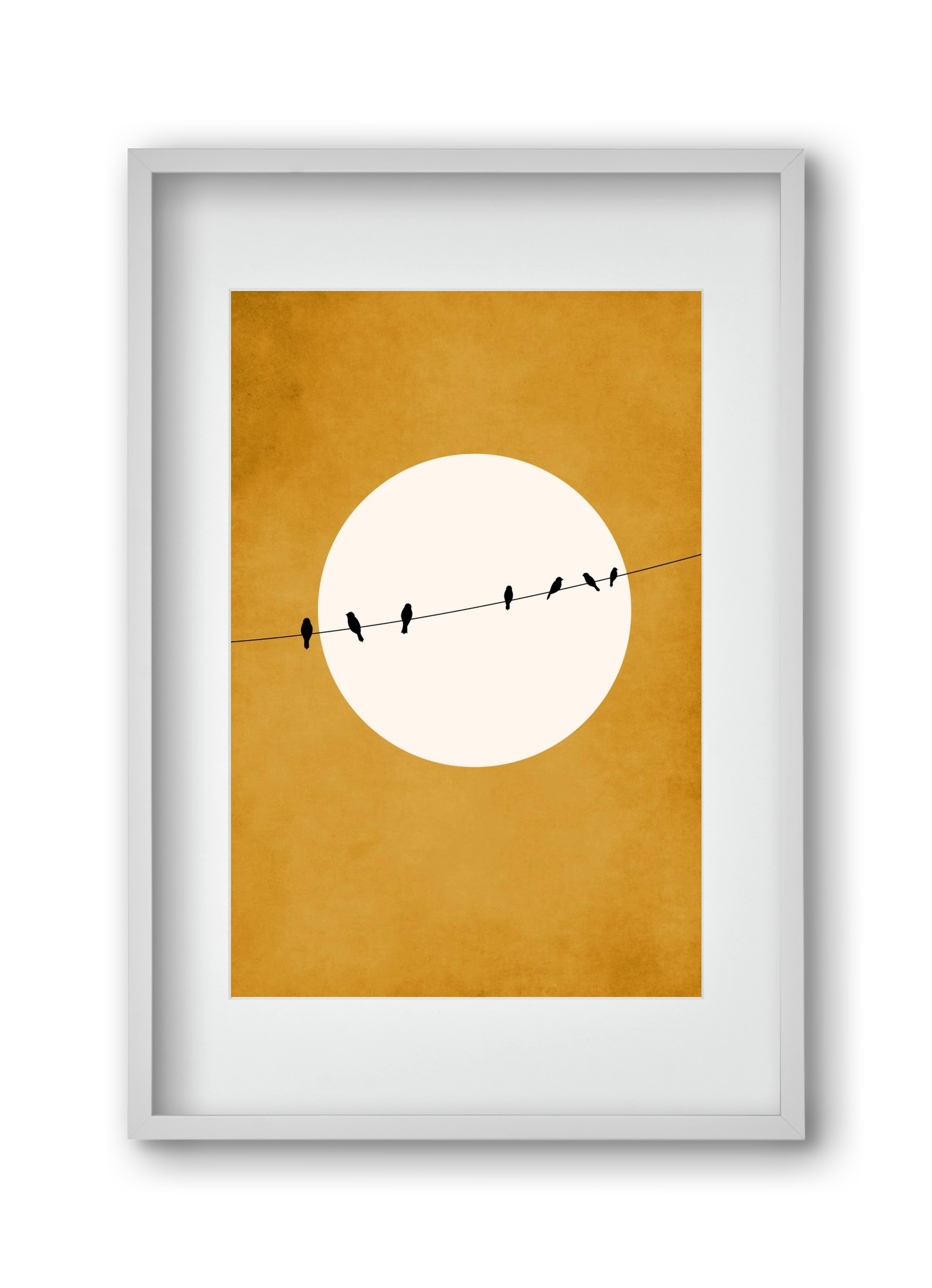 Chirping and Chilling at Night, 30x45 cm (20x30 cm), Fehér keret, paszpartuval