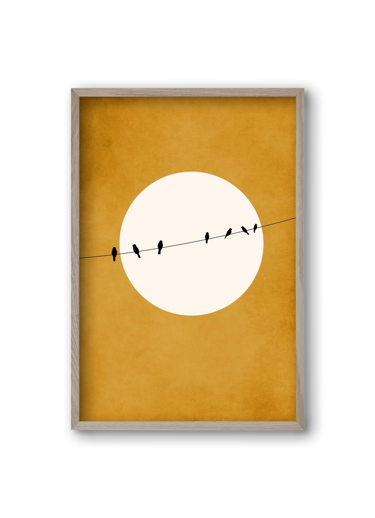 Chirping and Chilling at Night, 20x30 cm (20x30 cm), Tölgy keret