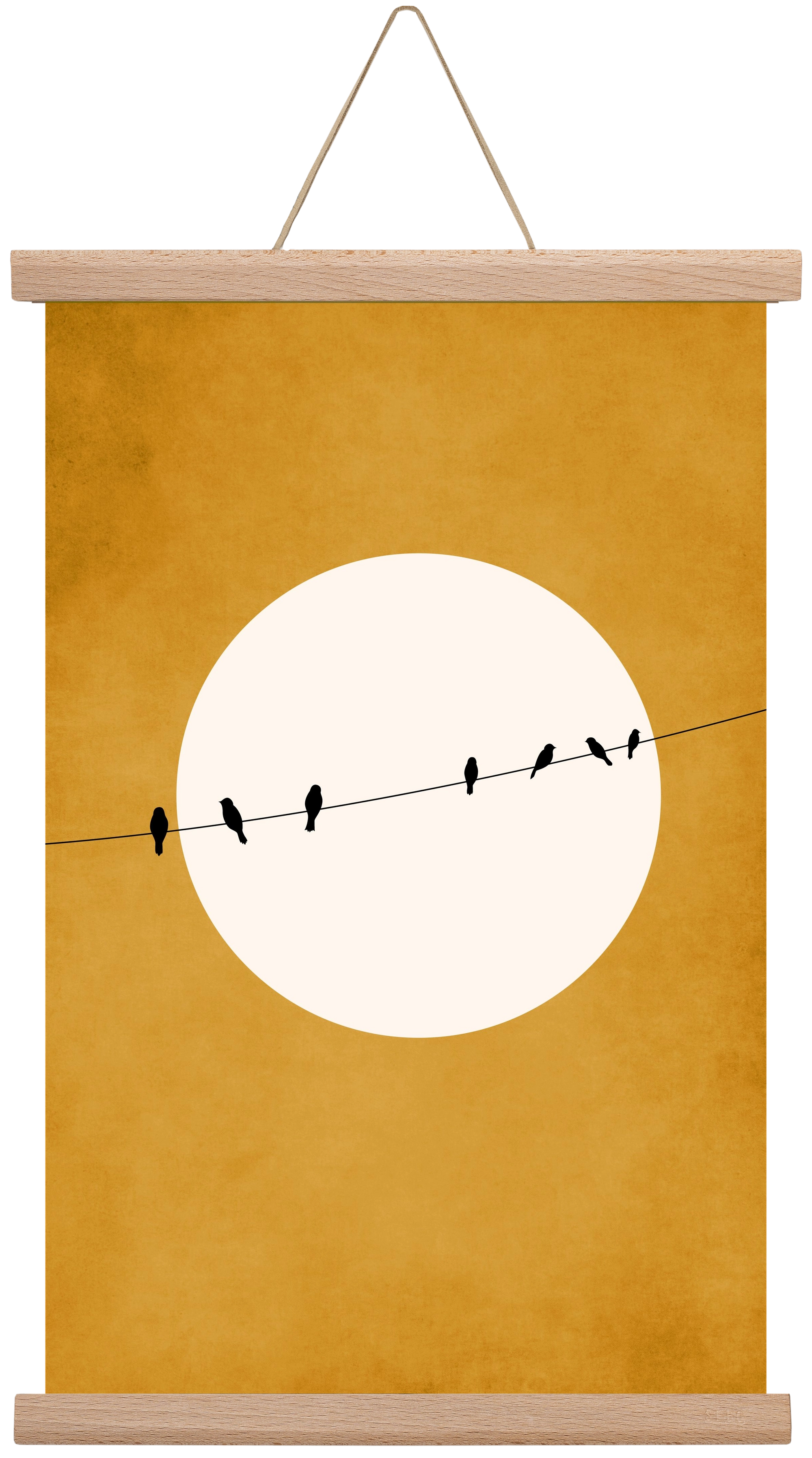 Chirping and Chilling at Night, 30x45 cm (30x45 cm), Tölgy akasztó