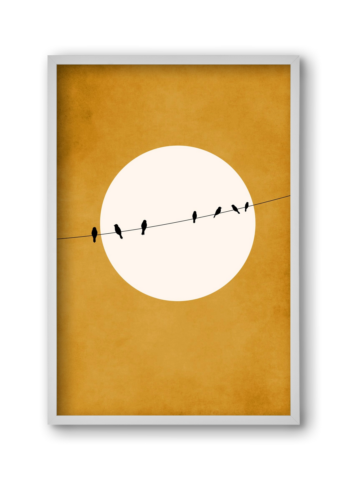 Chirping and Chilling at Night, 30x45 cm (30x45 cm), Fehér keret