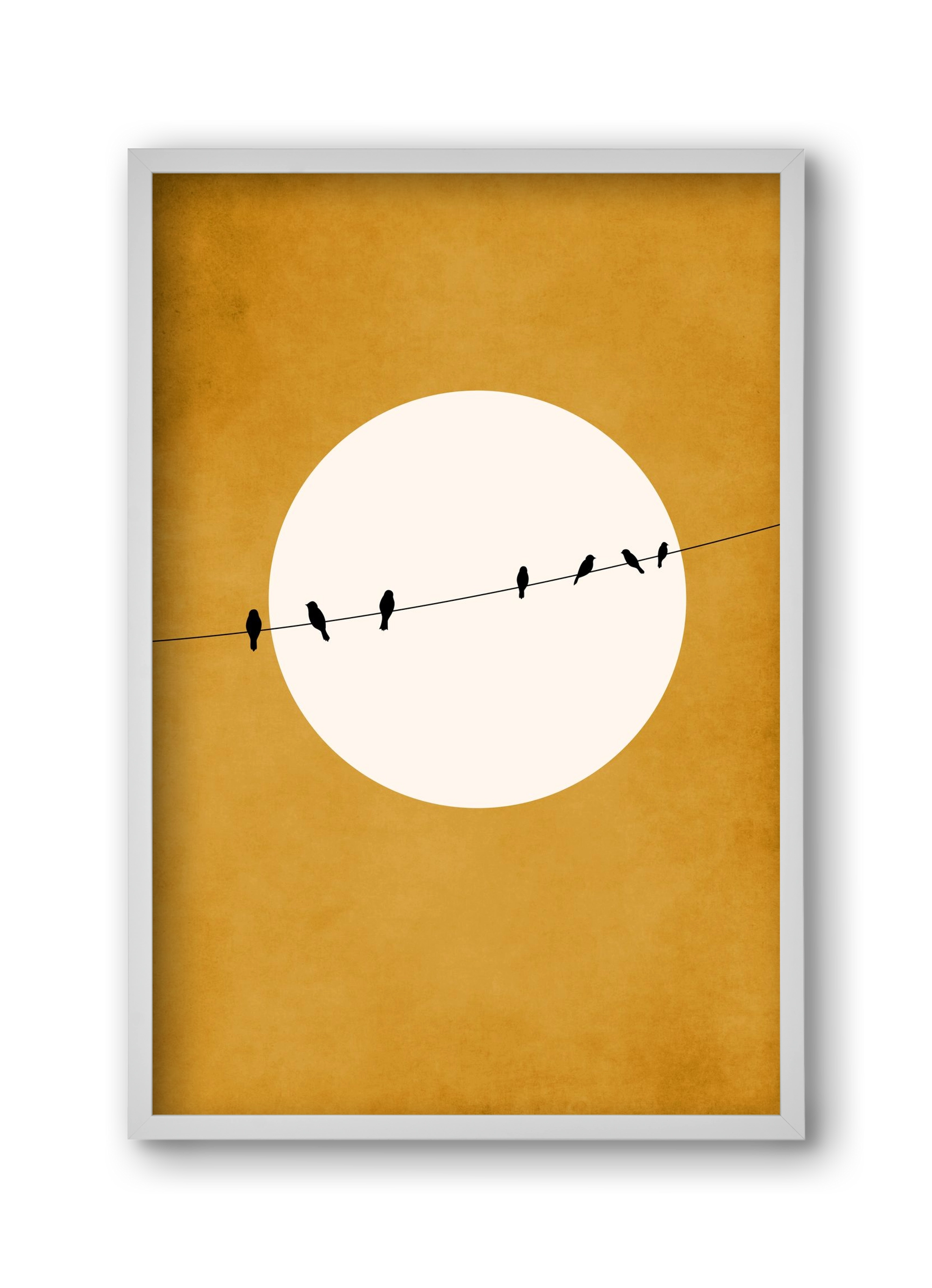 Chirping and Chilling at Night, 30x45 cm (30x45 cm), Fehér keret