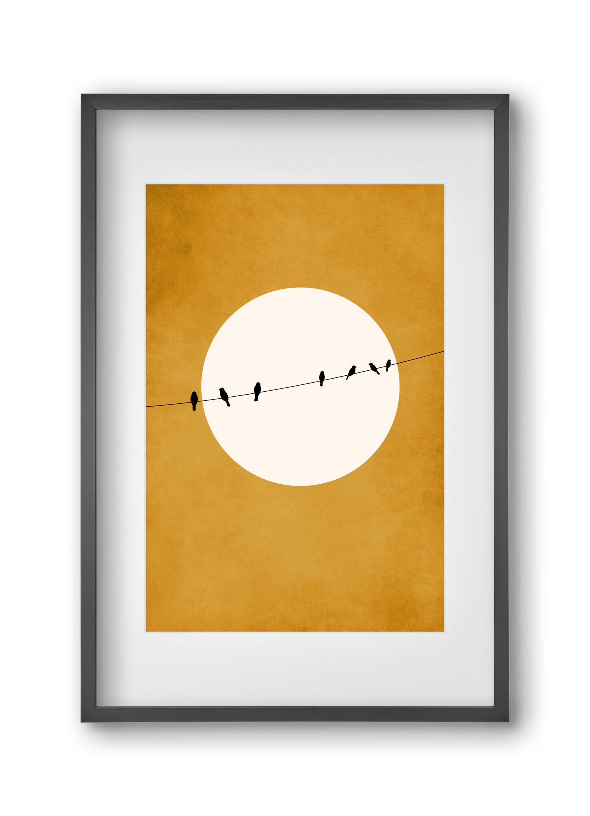 Chirping and Chilling at Night, 30x45 cm (20x30 cm), Fekete keret, paszpartuval