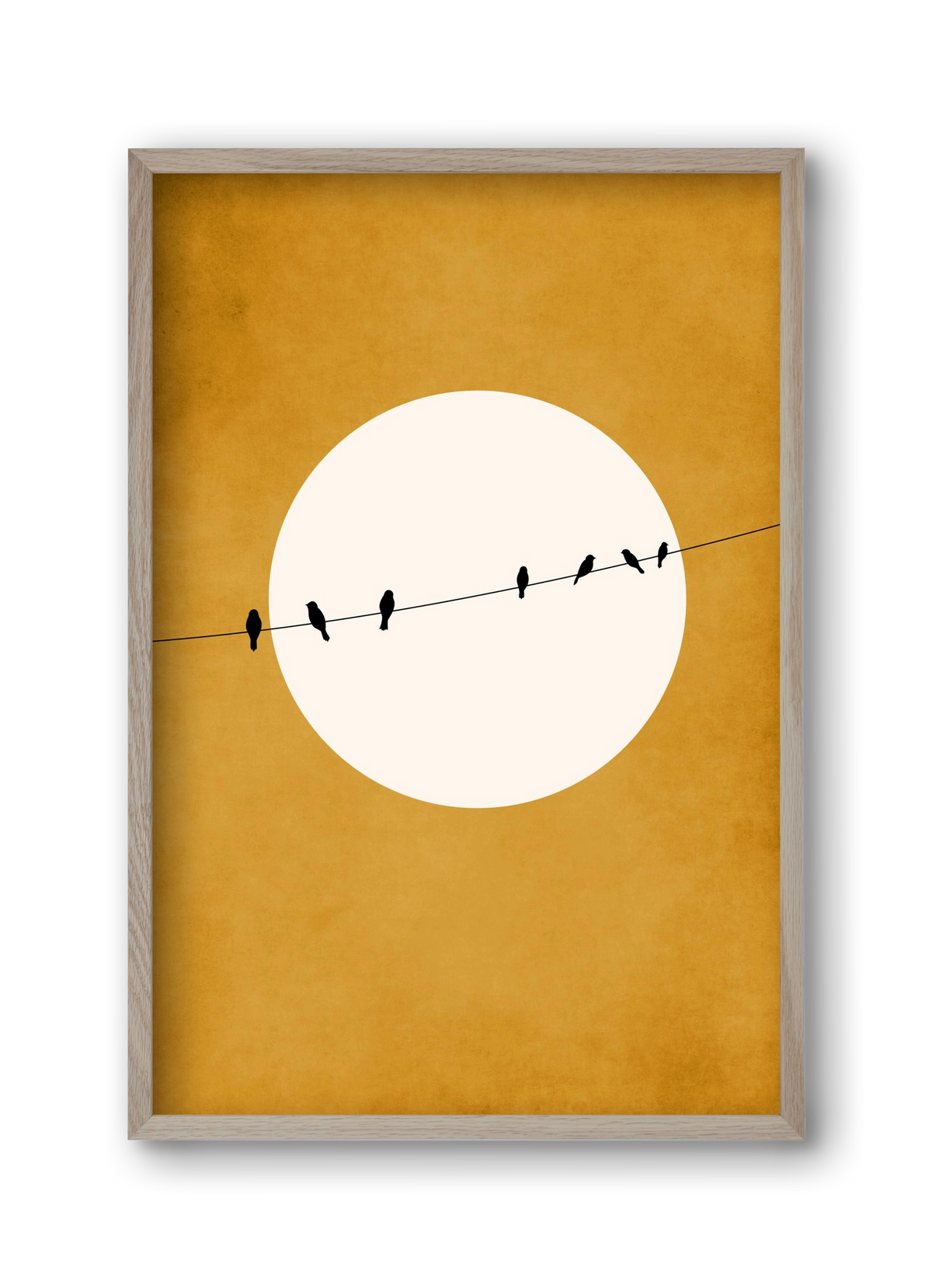 Chirping and Chilling at Night, 30x45 cm (30x45 cm), Tölgy keret