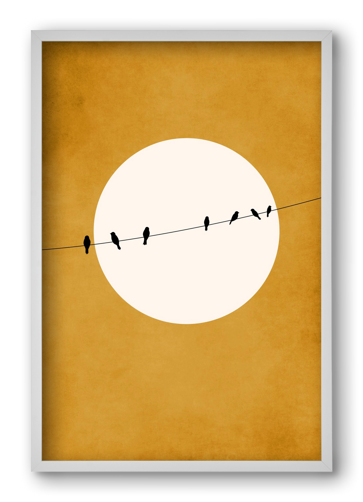 Chirping and Chilling at Night, 40x60 cm (40x60 cm), Fehér keret