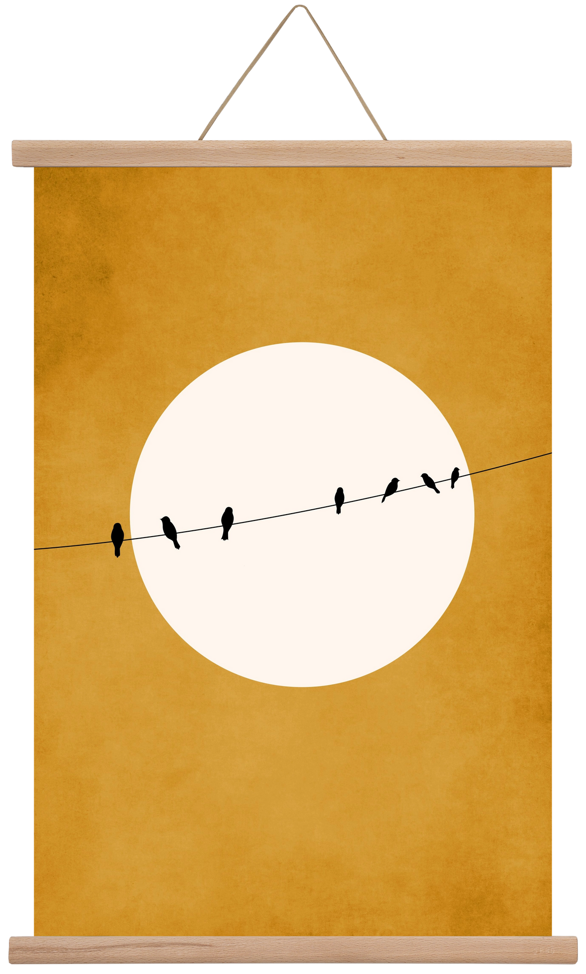 Chirping and Chilling at Night, 40x60 cm (40x60 cm), Tölgy akasztó