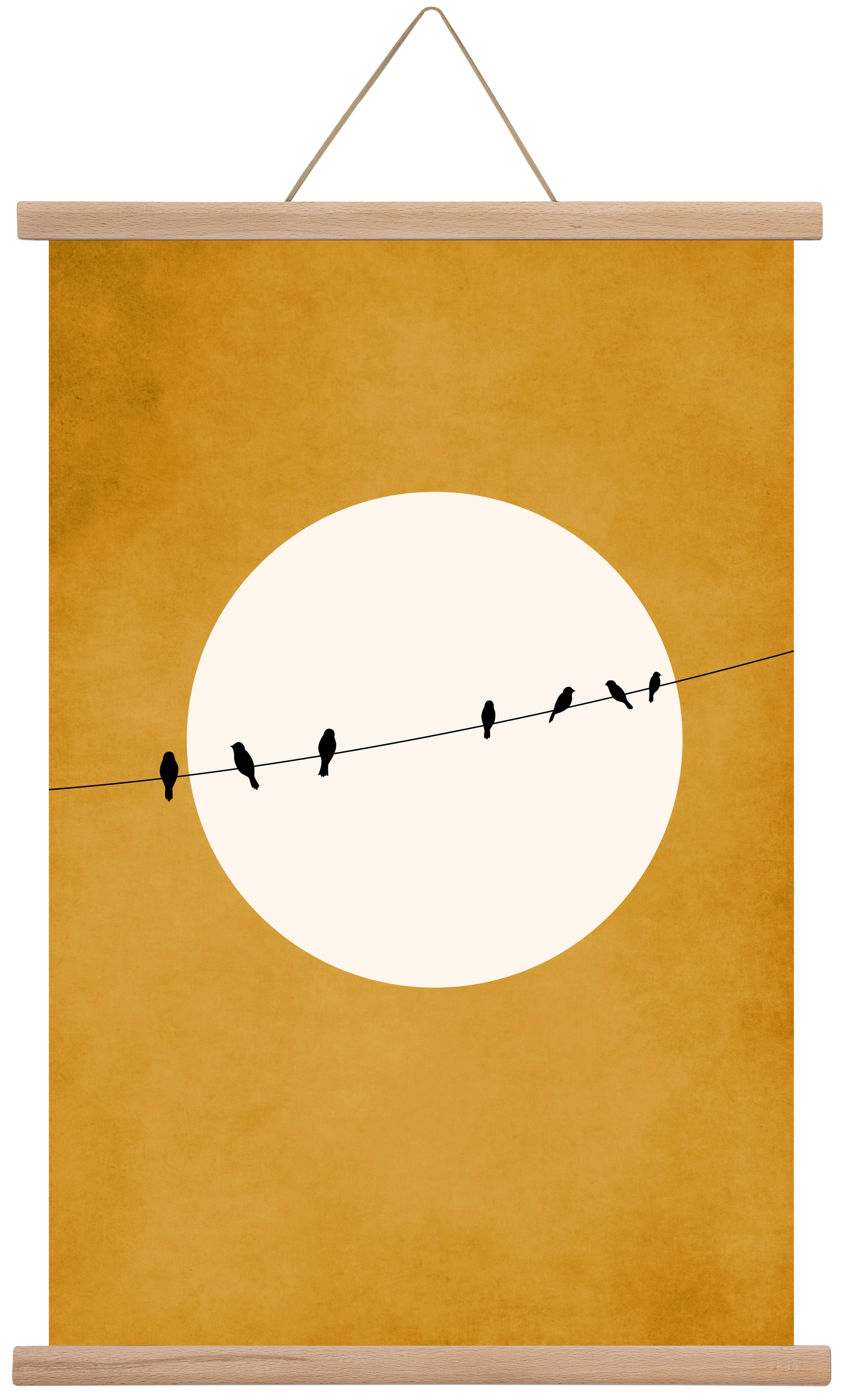 Chirping and Chilling at Night, 40x60 cm (40x60 cm), Tölgy akasztó