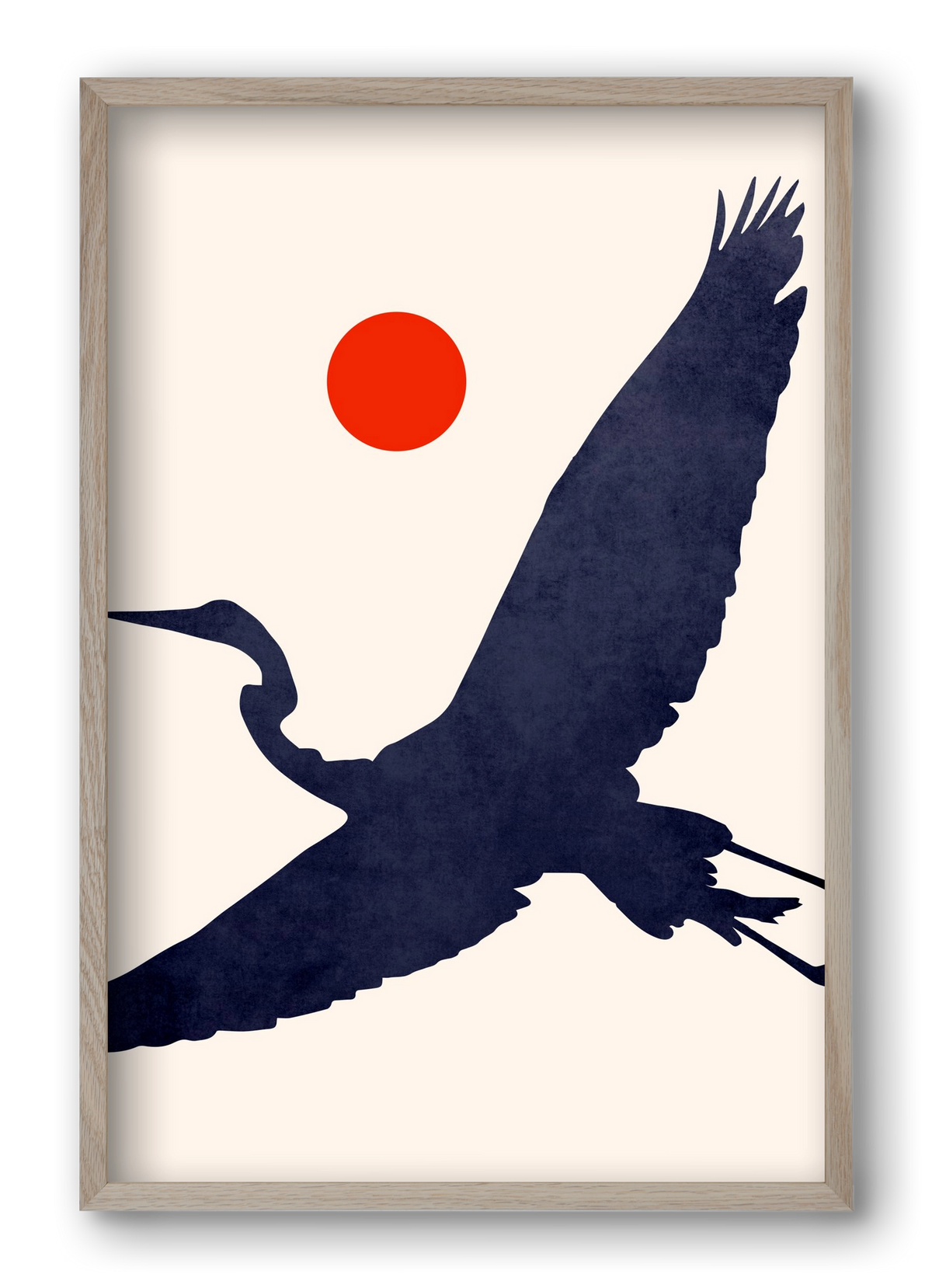 Crane, 40x60 cm (40x60 cm), Tölgy keret