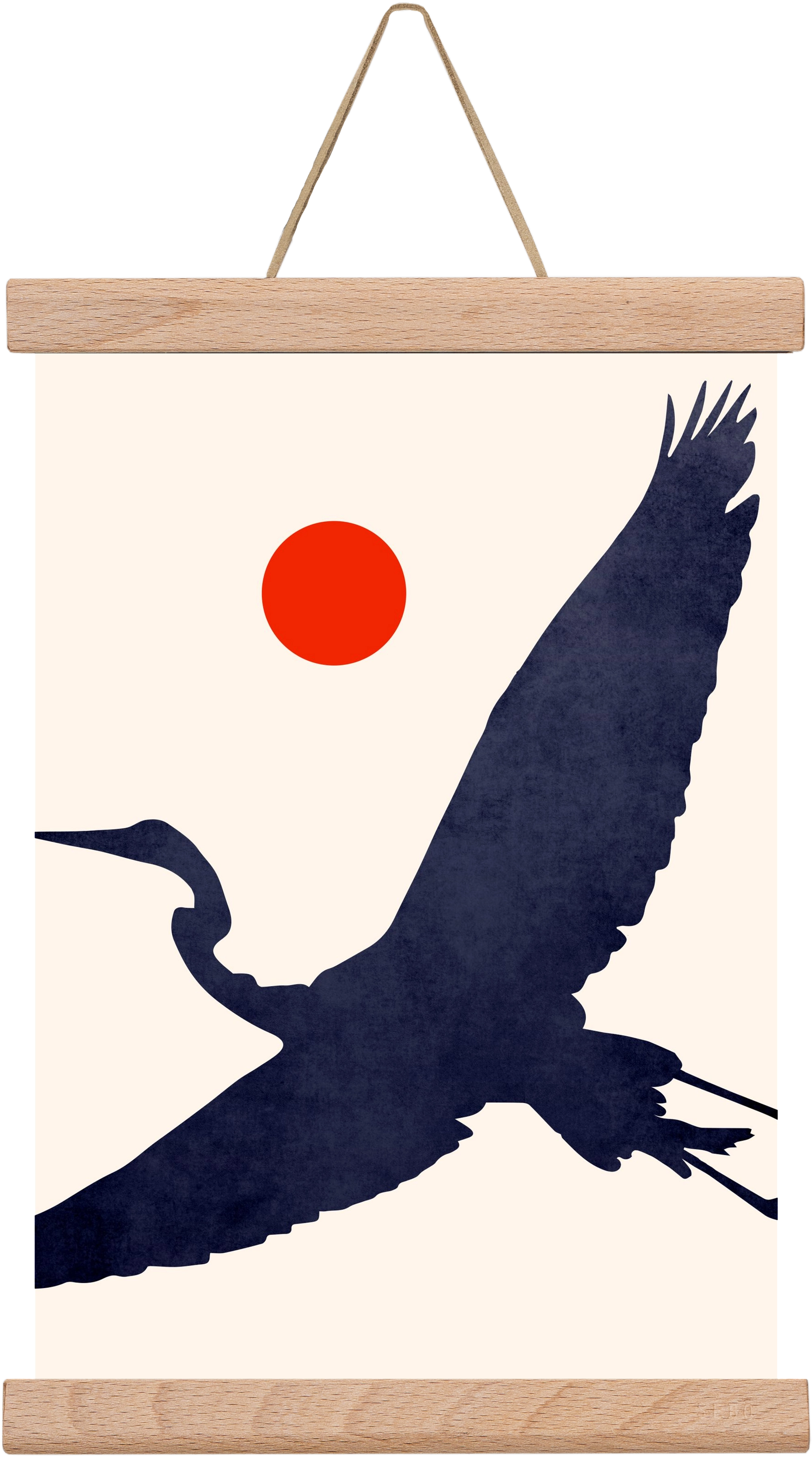 Crane, 20x30 cm (20x30 cm), Tölgy akasztó