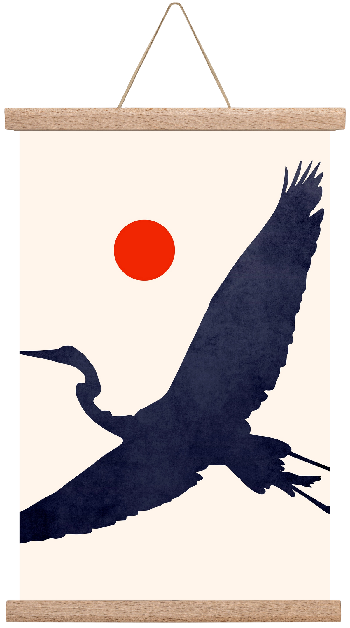 Crane, 30x45 cm (30x45 cm), Tölgy akasztó