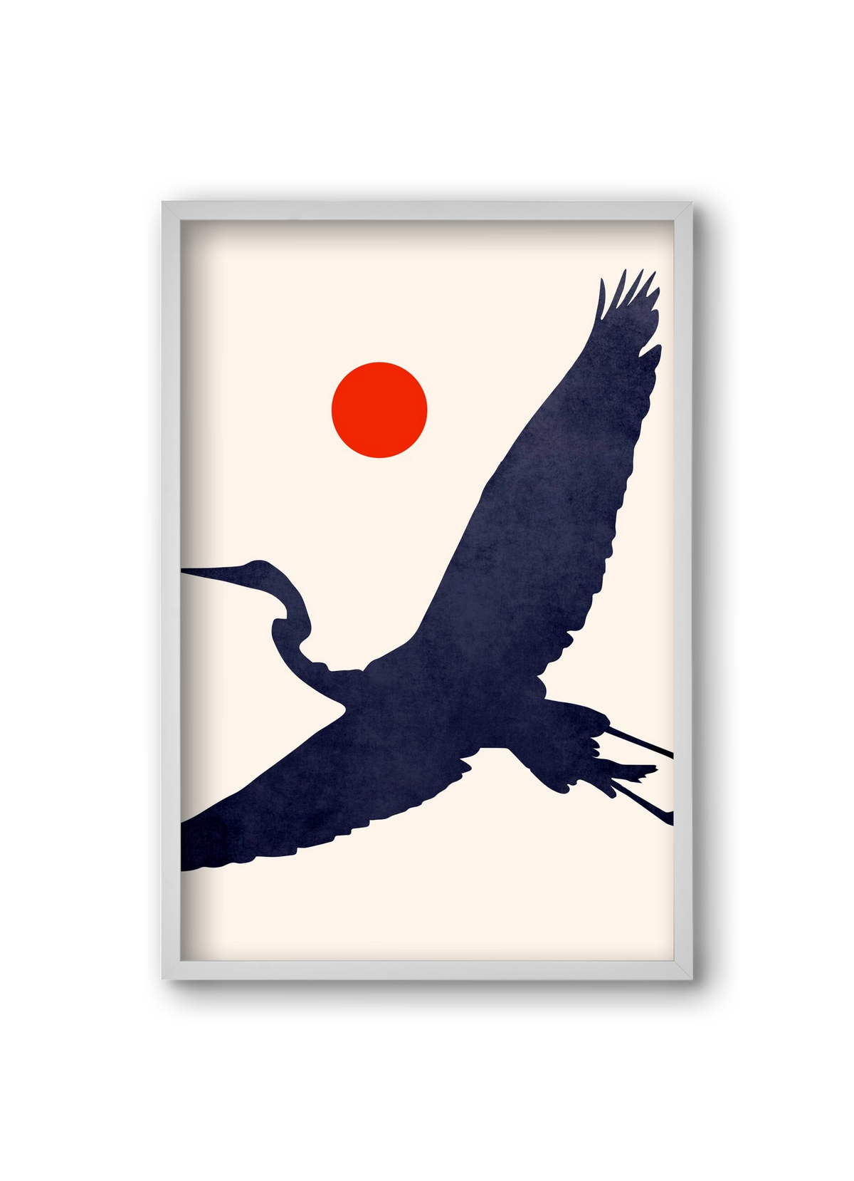 Crane, 20x30 cm (20x30 cm), Fehér keret