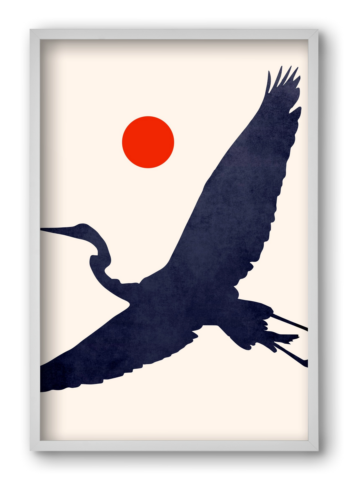 Crane, 40x60 cm (40x60 cm), Fehér keret