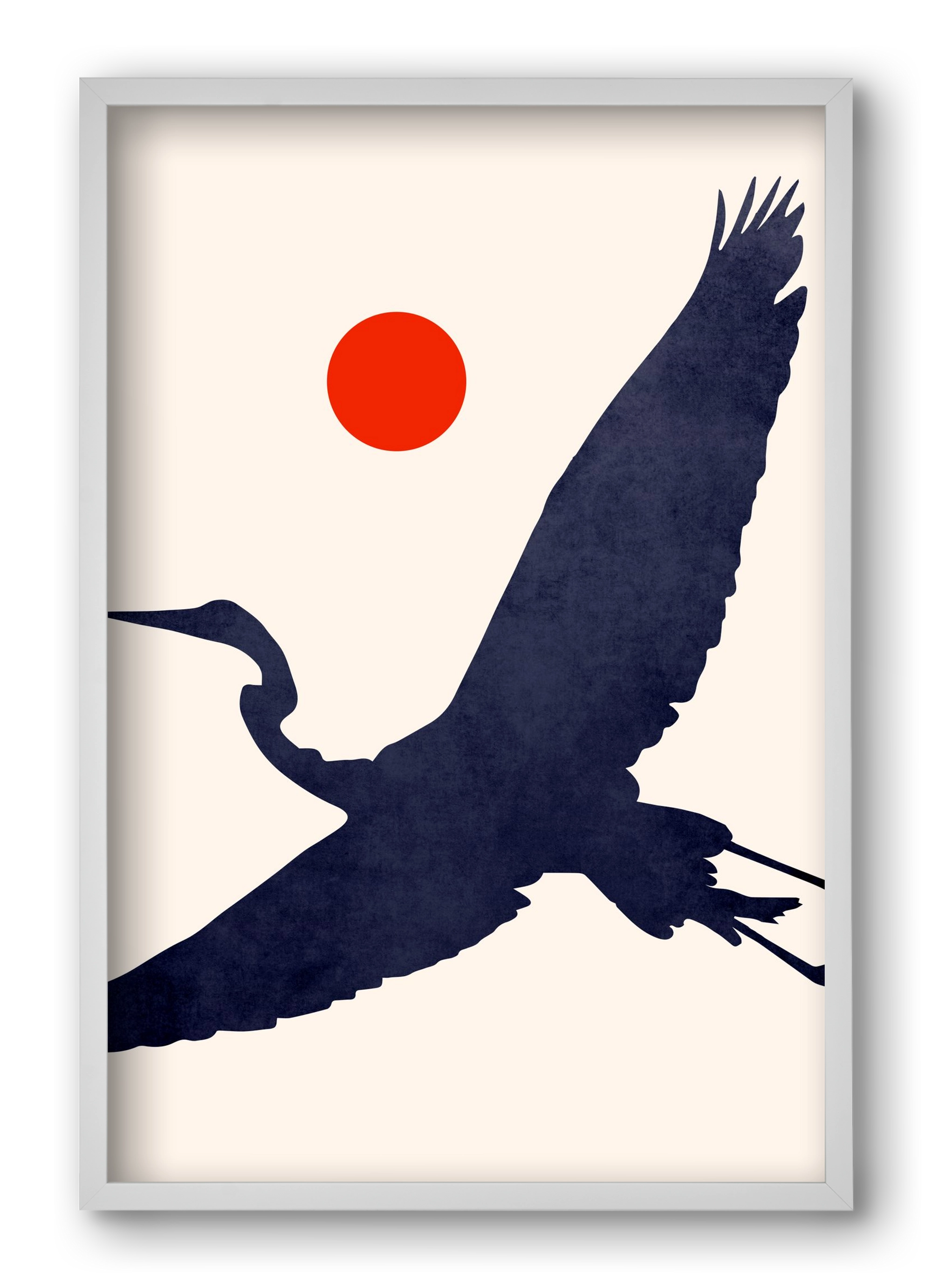 Crane, 40x60 cm (40x60 cm), Fehér keret