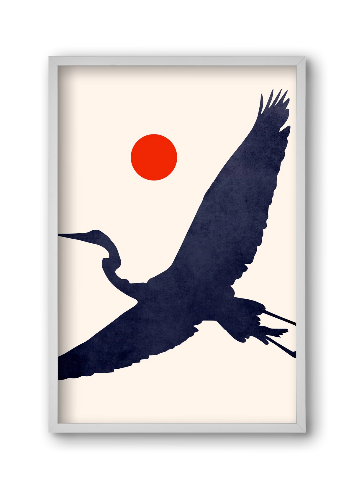 Crane, 30x45 cm (30x45 cm), Fehér keret