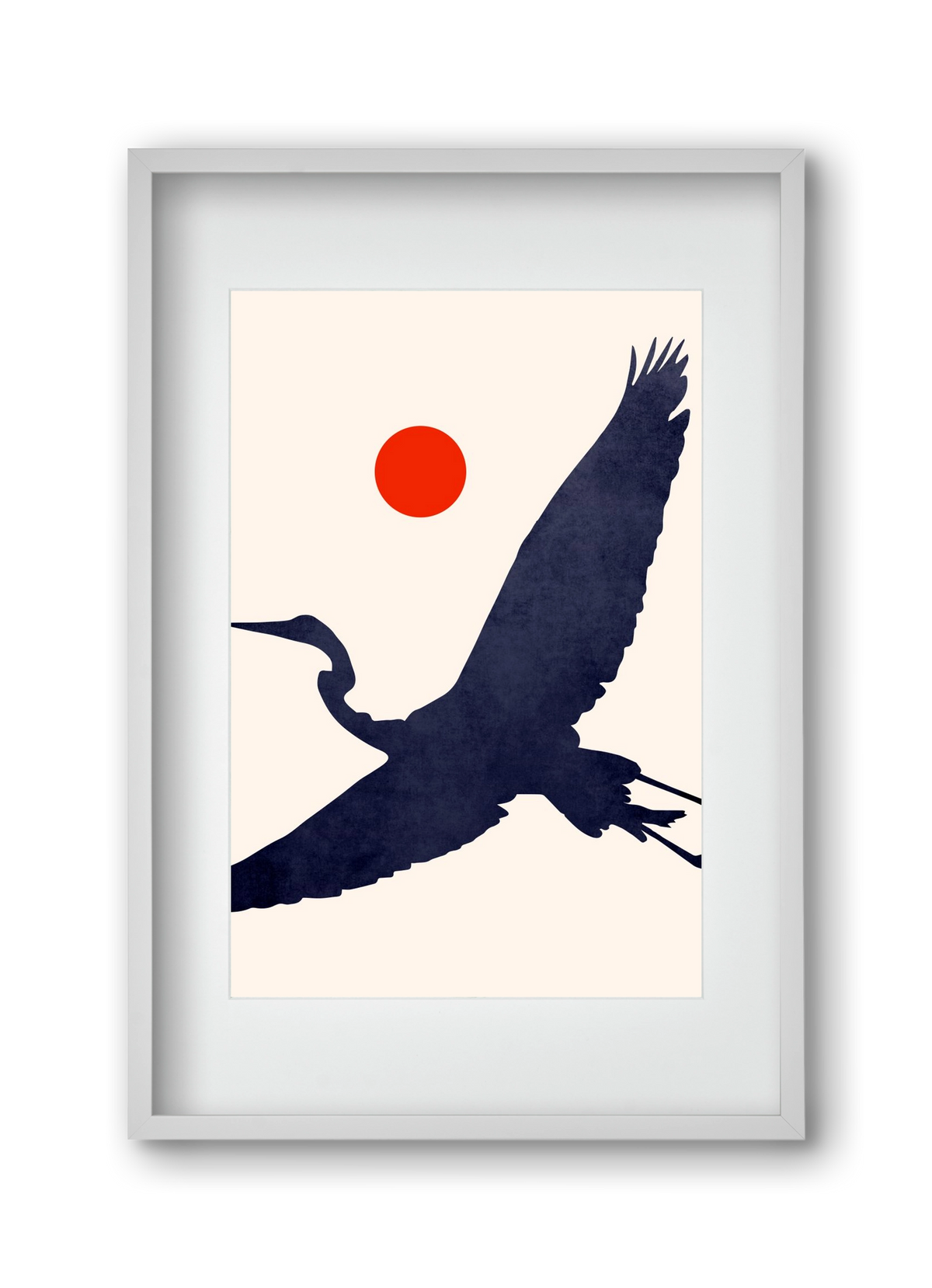 Crane, 30x45 cm (20x30 cm), Fehér keret, paszpartuval
