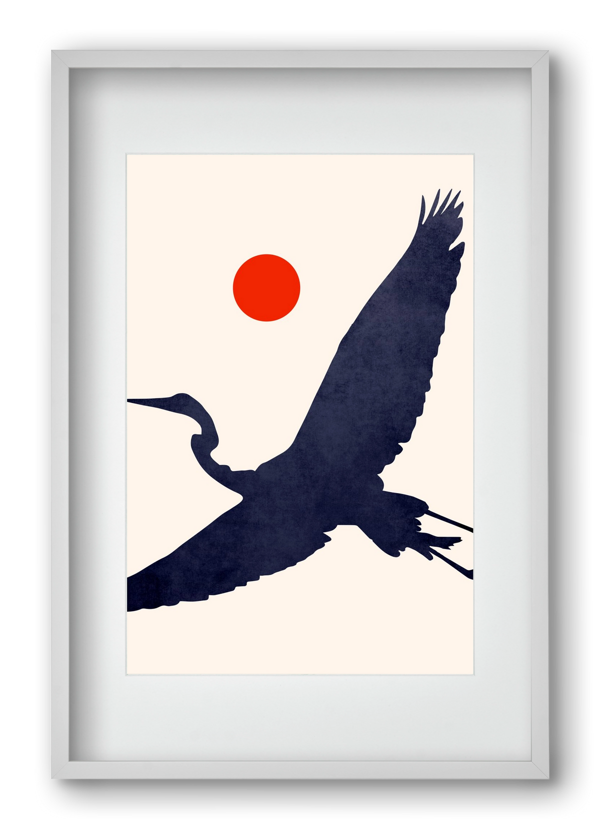 Crane, 40x60 cm (30x45 cm), Fehér keret, paszpartuval