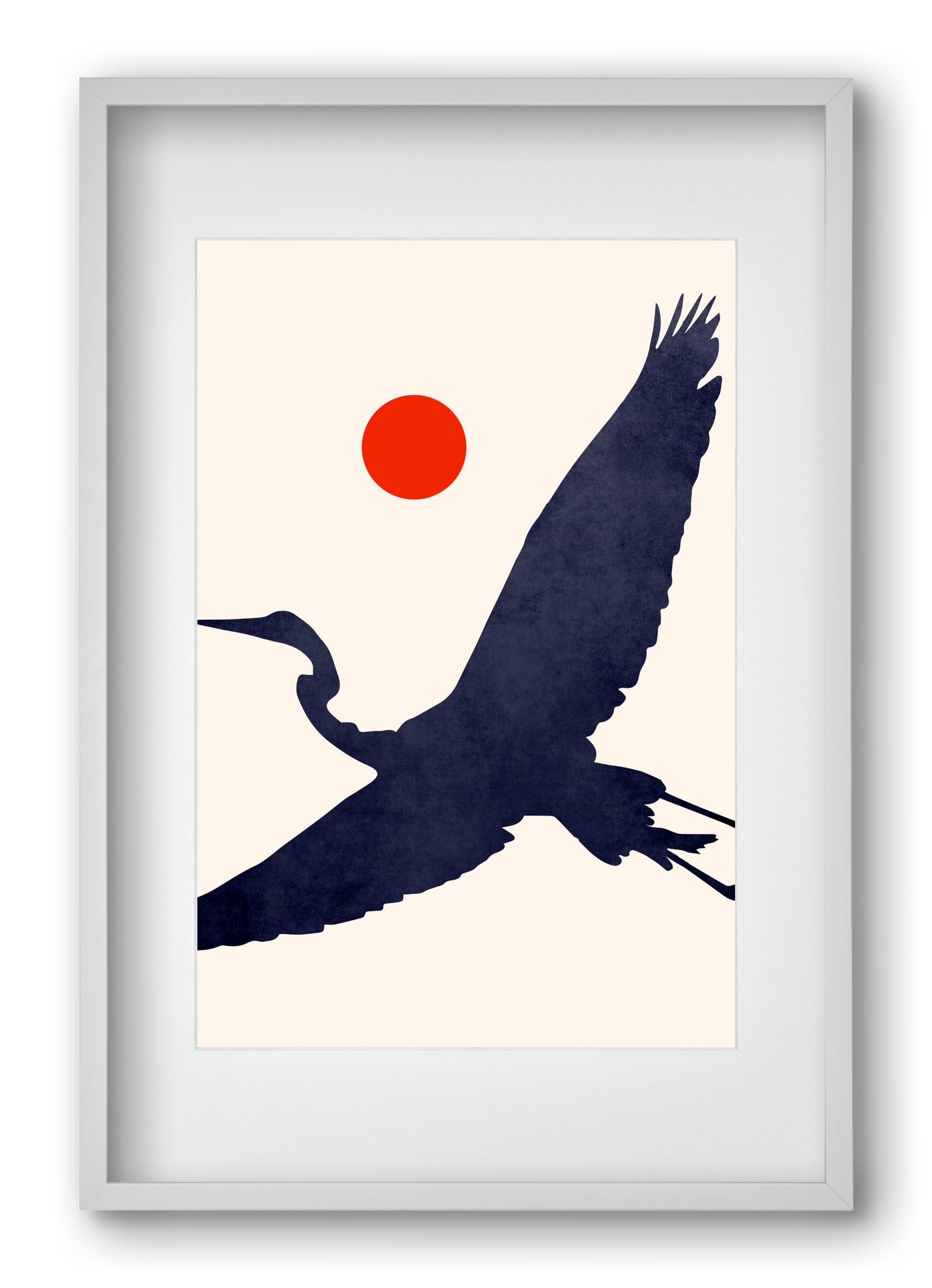 Crane, 40x60 cm (30x45 cm), Fehér keret, paszpartuval