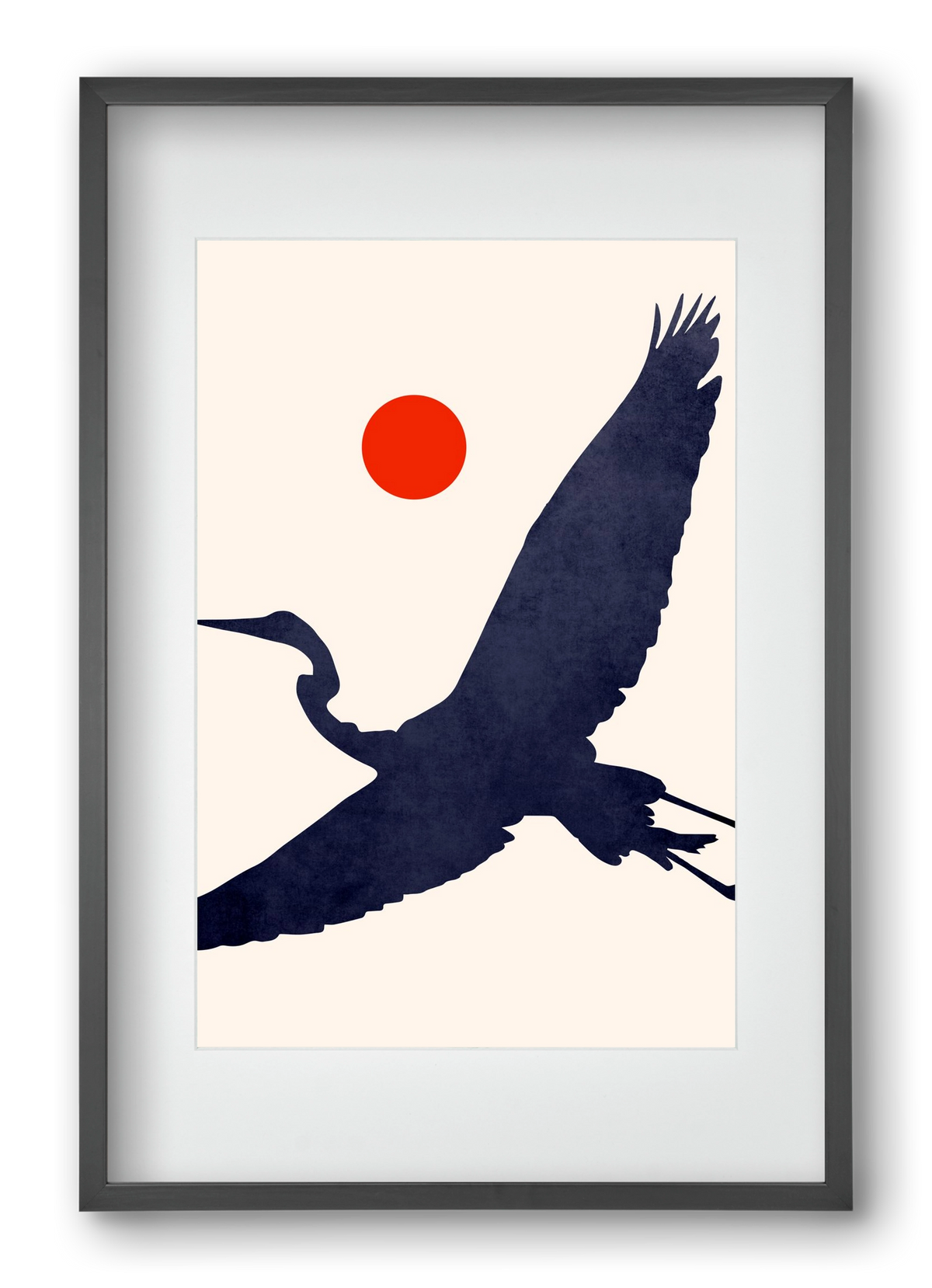 Crane, 40x60 cm (30x45 cm), Fekete keret, paszpartuval