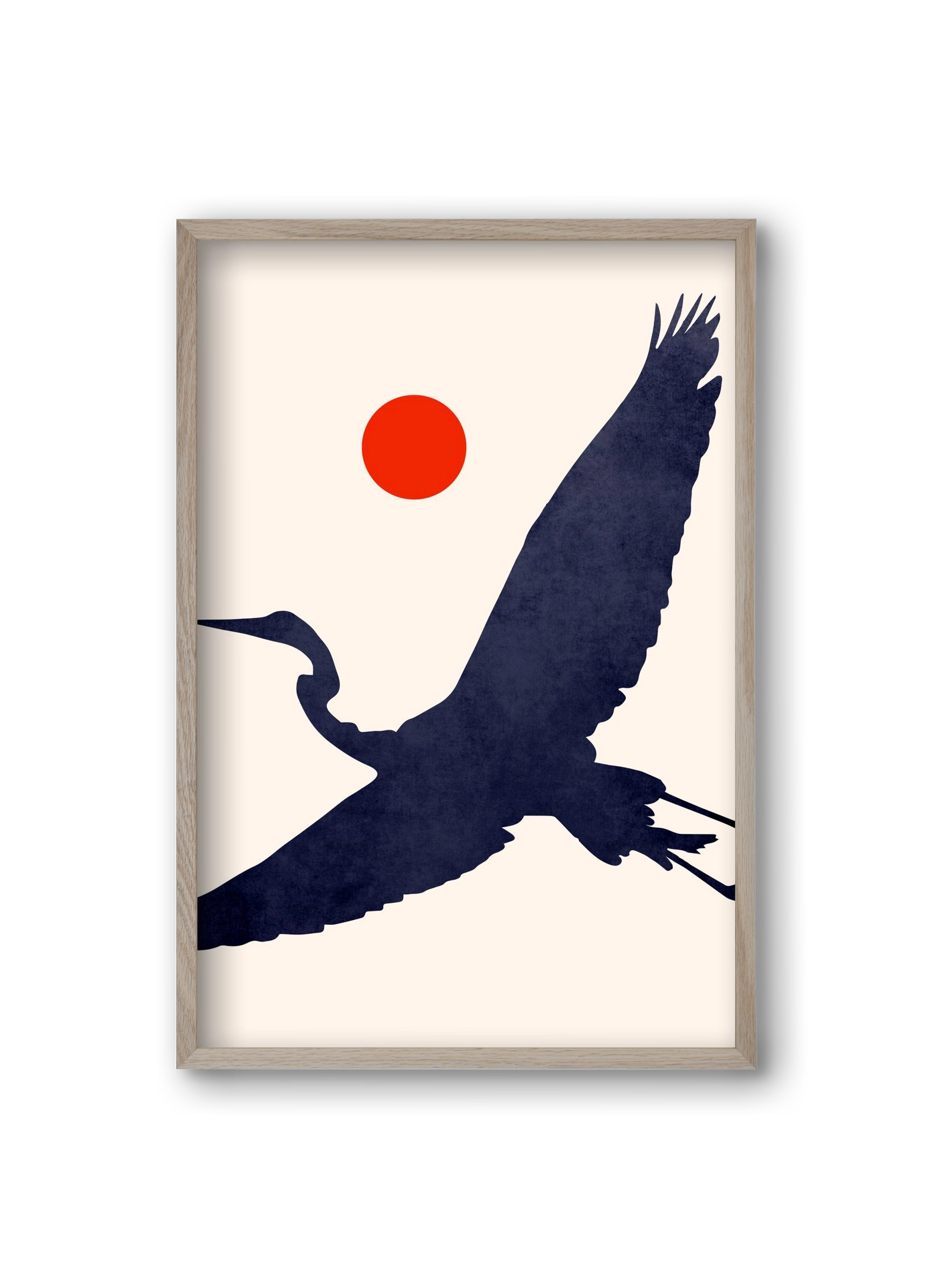 Crane, 20x30 cm (20x30 cm), Tölgy keret