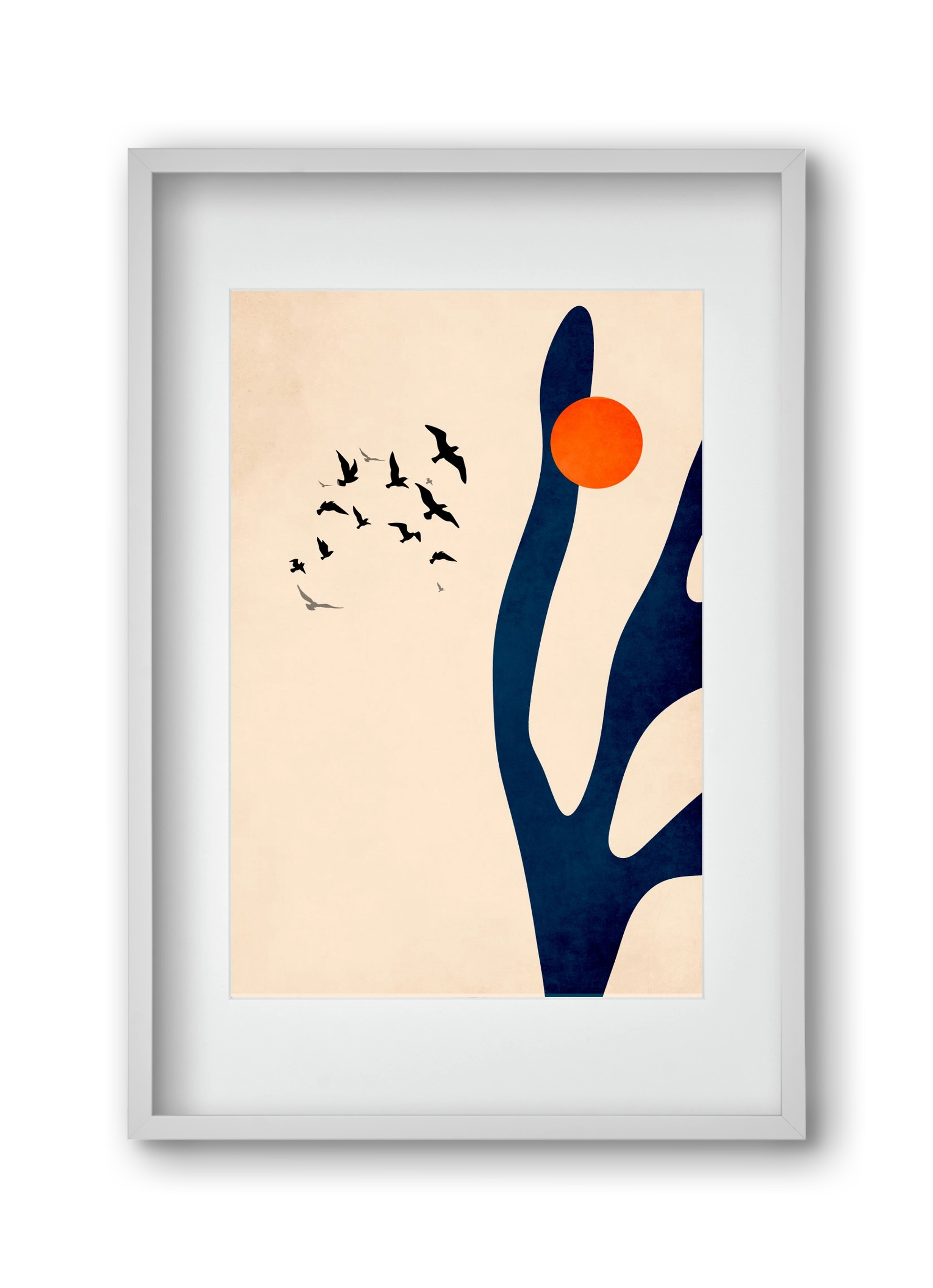 Desert birds, 30x45 cm (20x30 cm), Fehér keret, paszpartuval