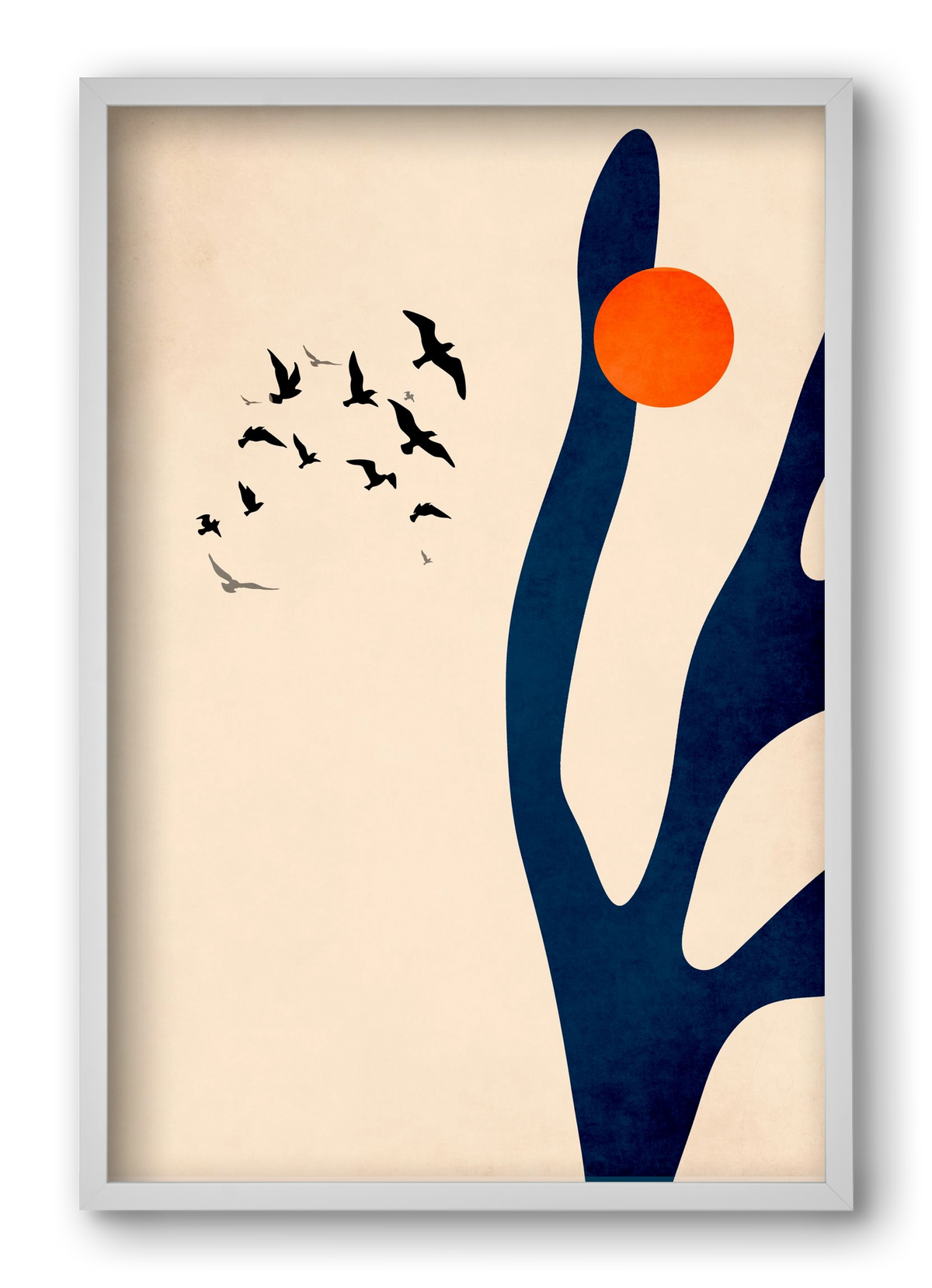 Desert birds, 40x60 cm (40x60 cm), Fehér keret