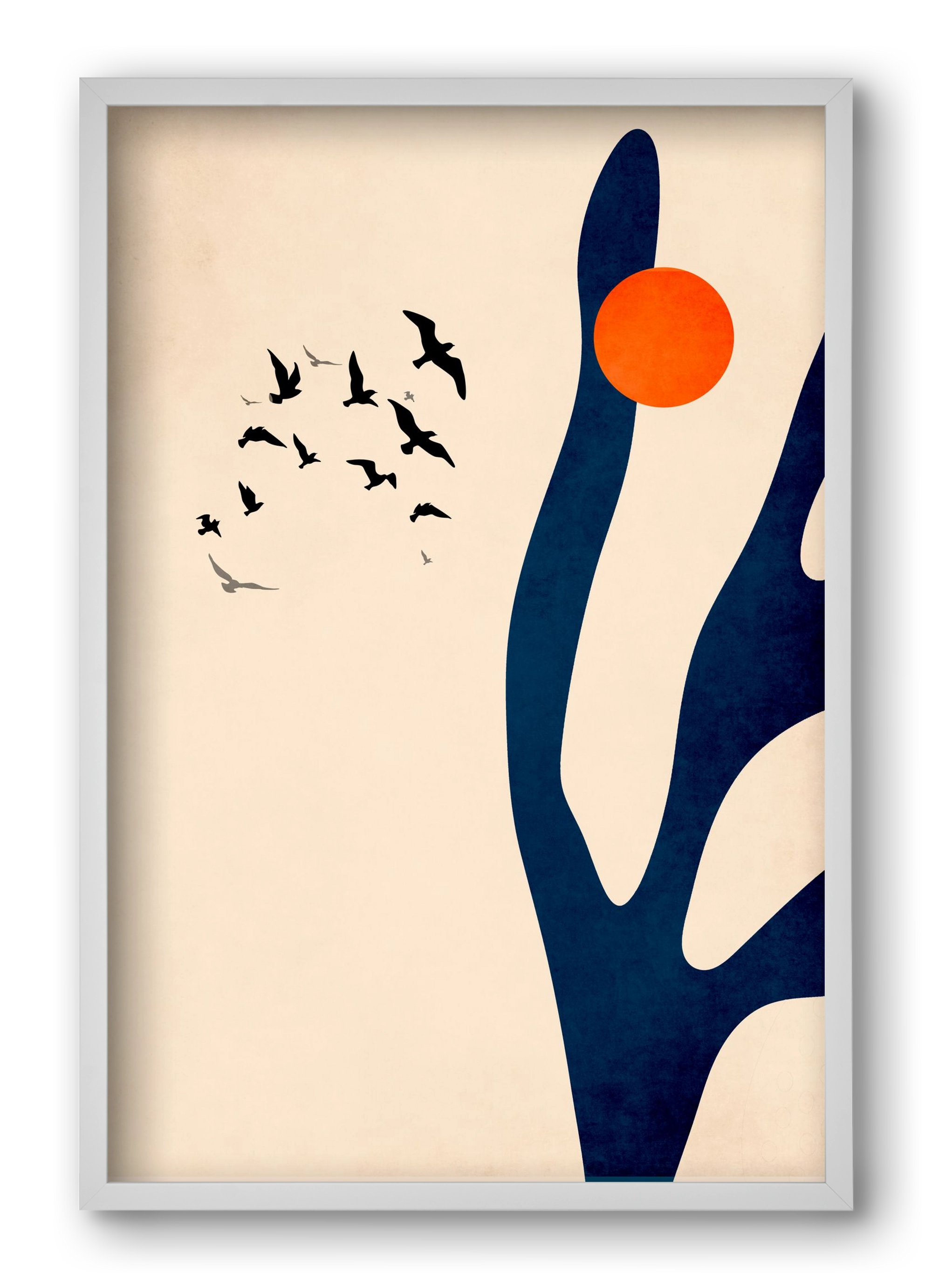 Desert birds, 40x60 cm (40x60 cm), Fehér keret