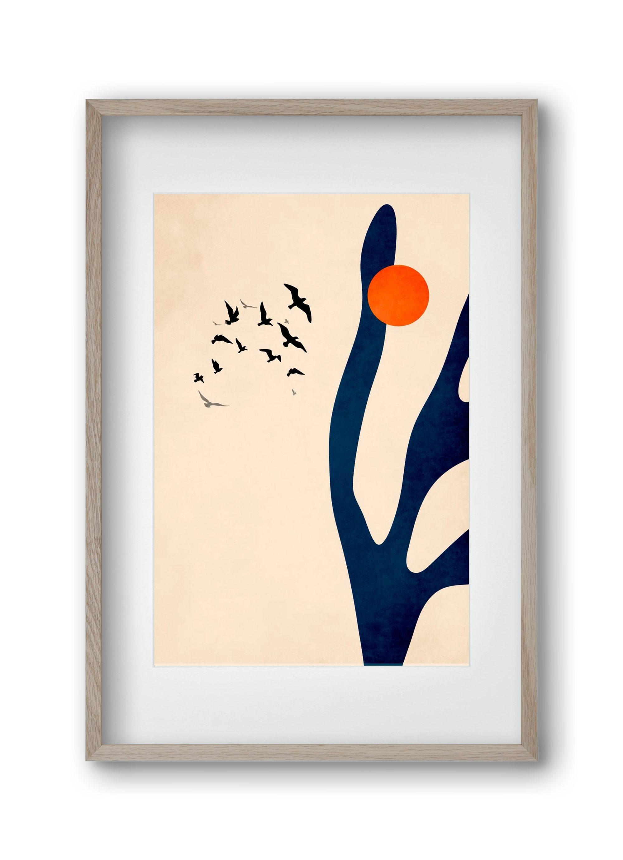 Desert birds, 30x45 cm (20x30 cm), Tölgy keret, paszpartuval